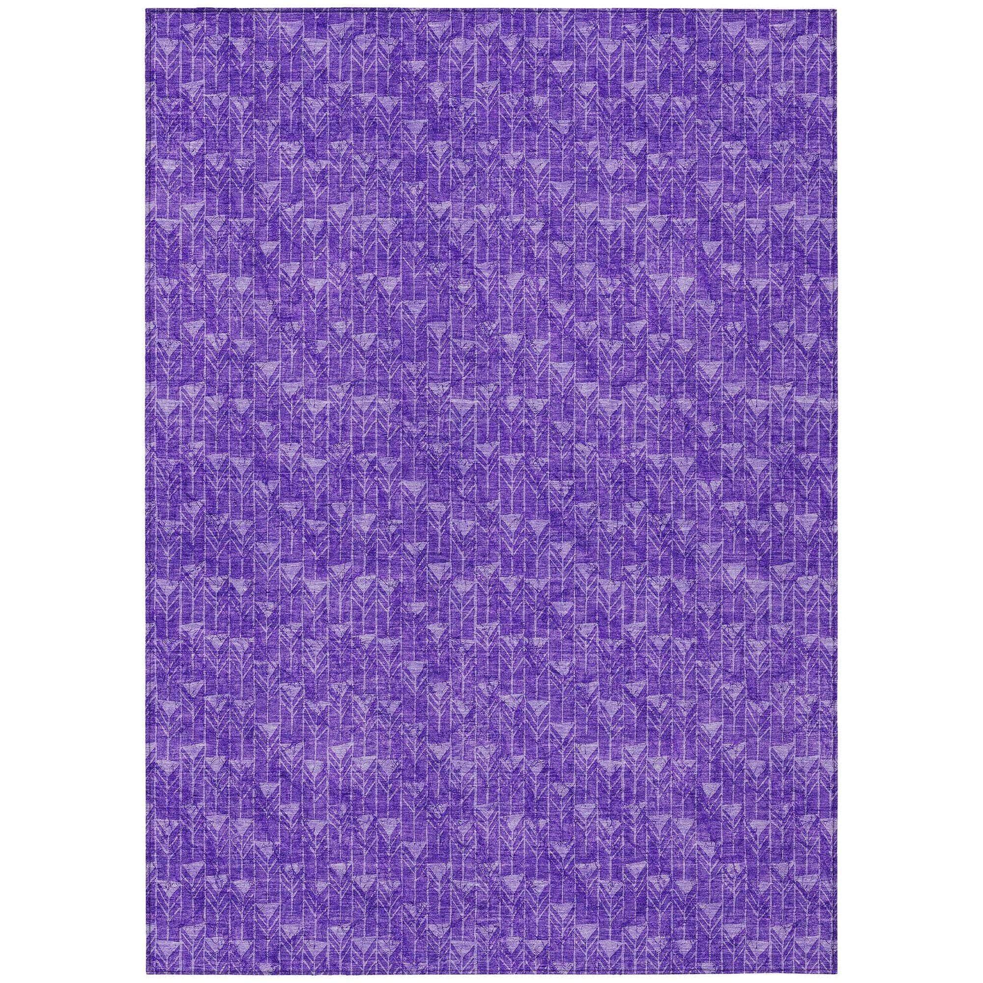 Machine Made ACN514 Purple Rugs