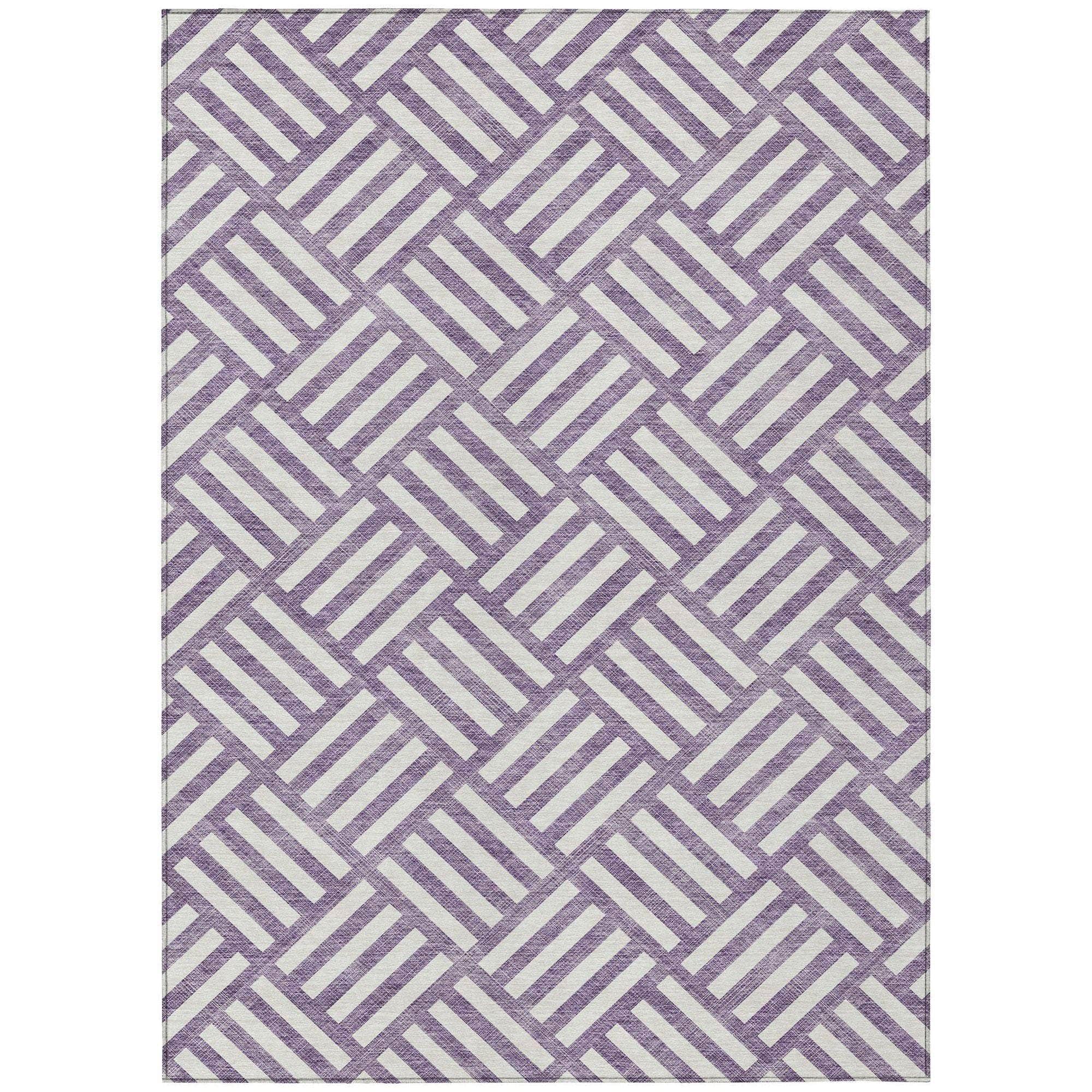 Machine Made ACN620 Purple Rugs