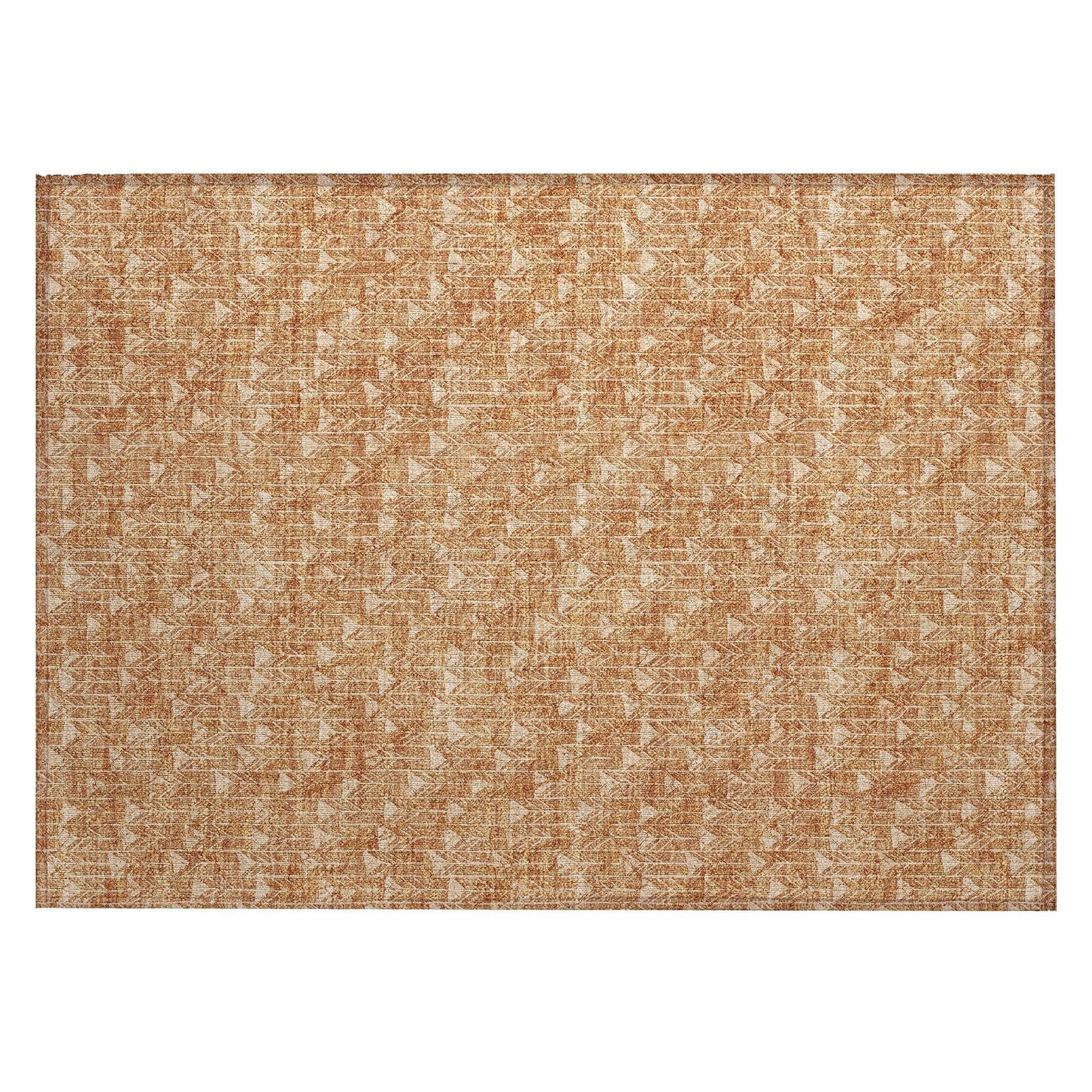 Machine Made ACN514 Salmon Orange Rugs