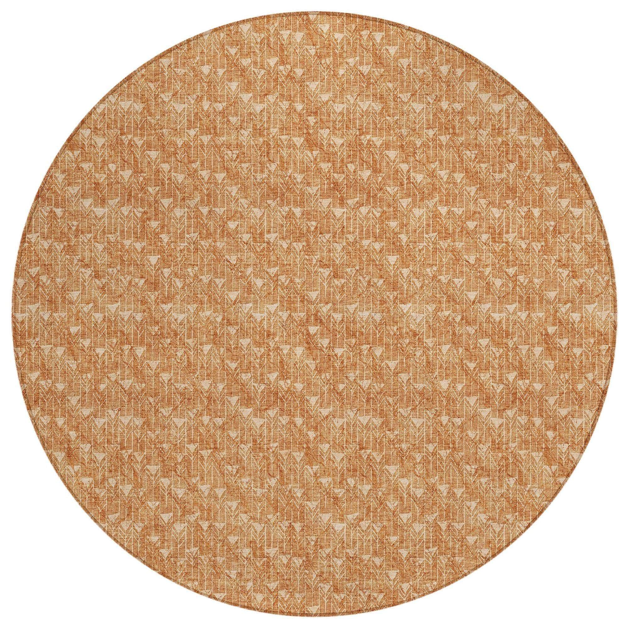 Machine Made ACN514 Salmon Orange Rugs
