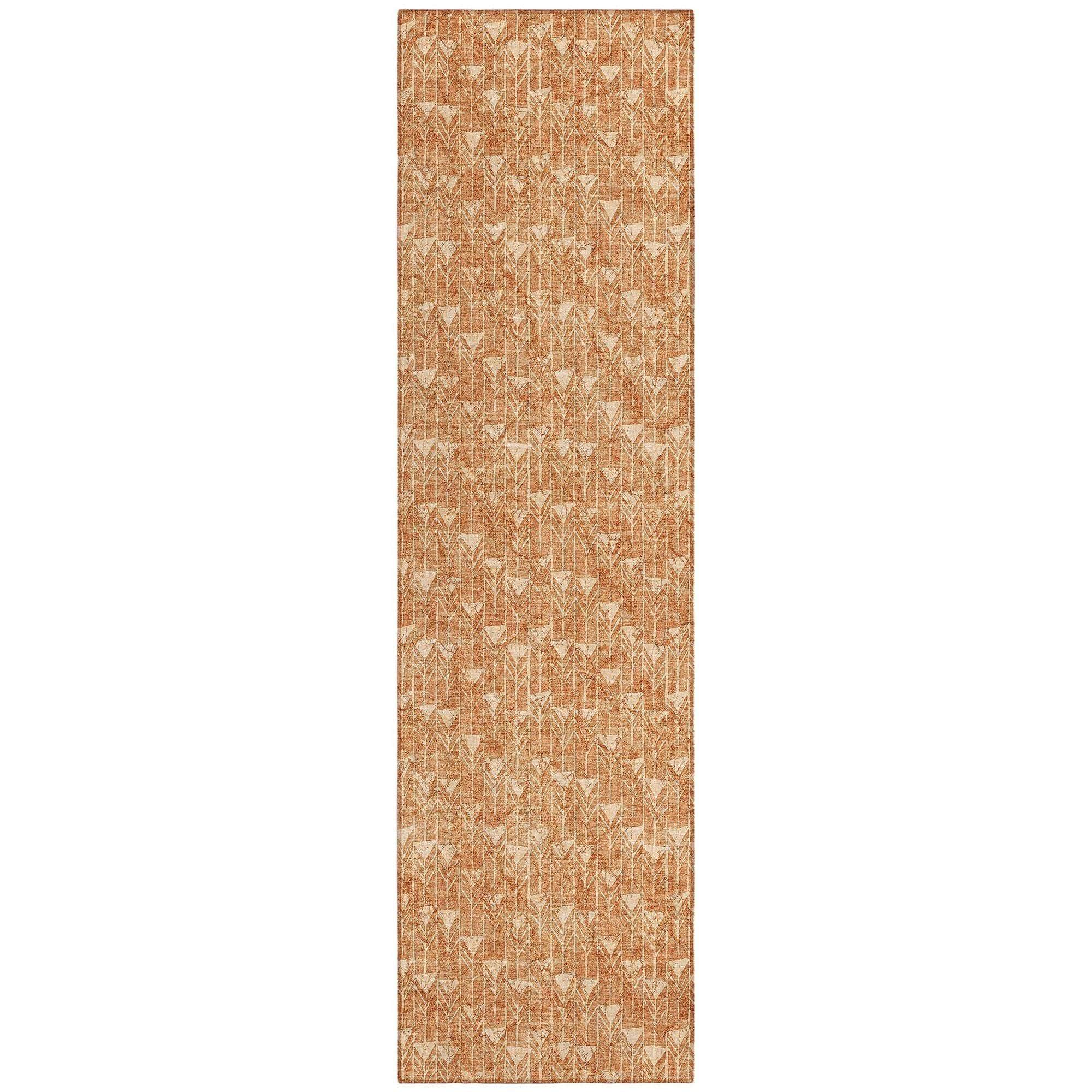 Machine Made ACN514 Salmon Orange Rugs