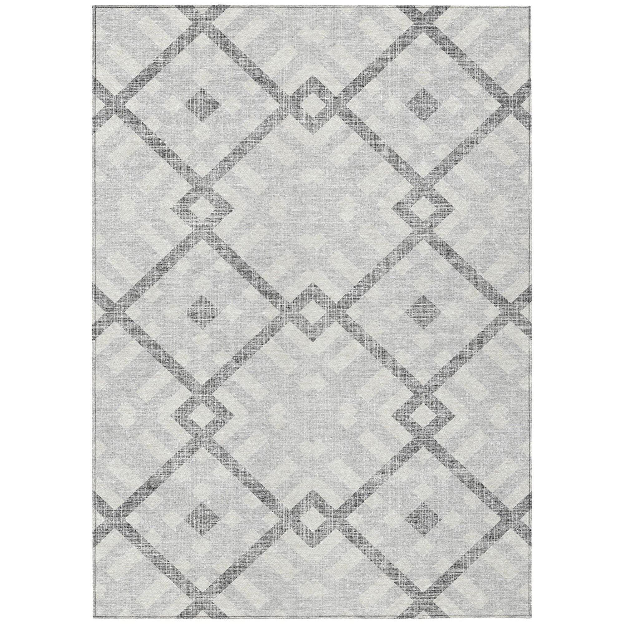 Machine Made ACN616 Silver Gray Rugs
