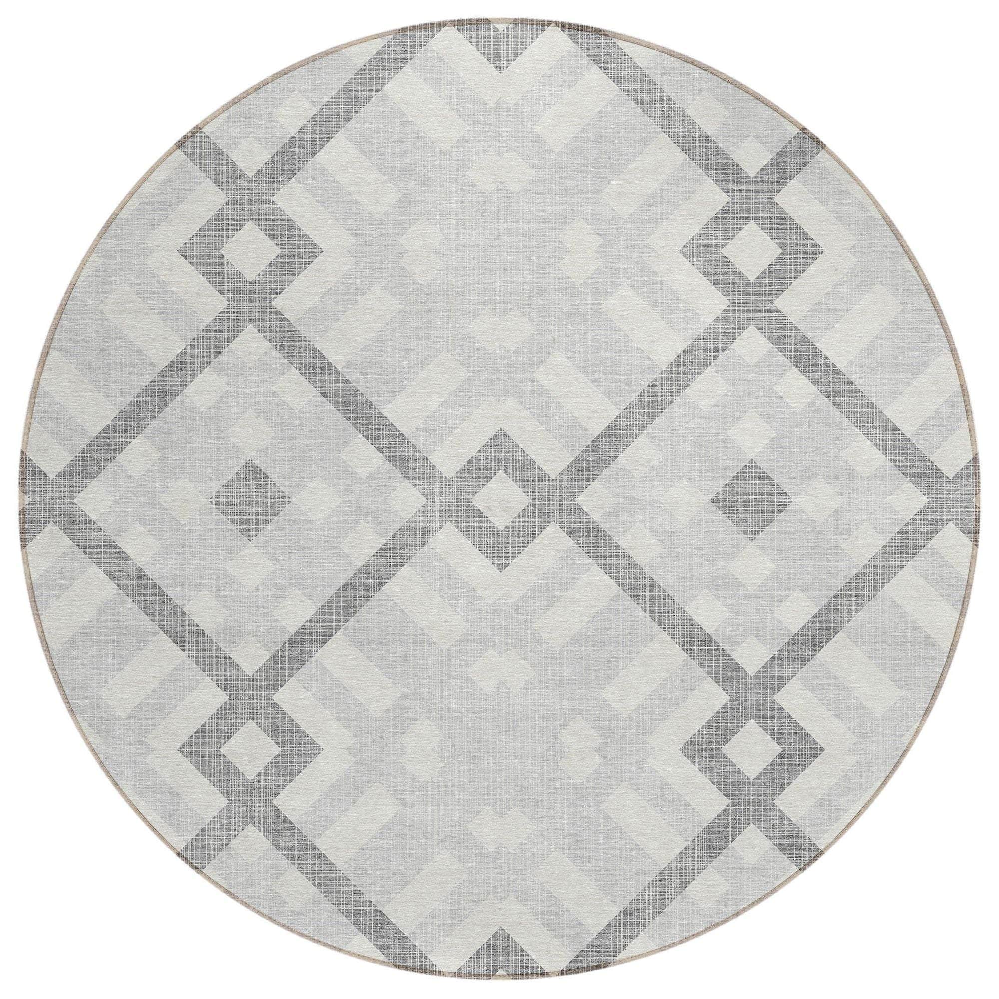 Machine Made ACN616 Silver Gray Rugs