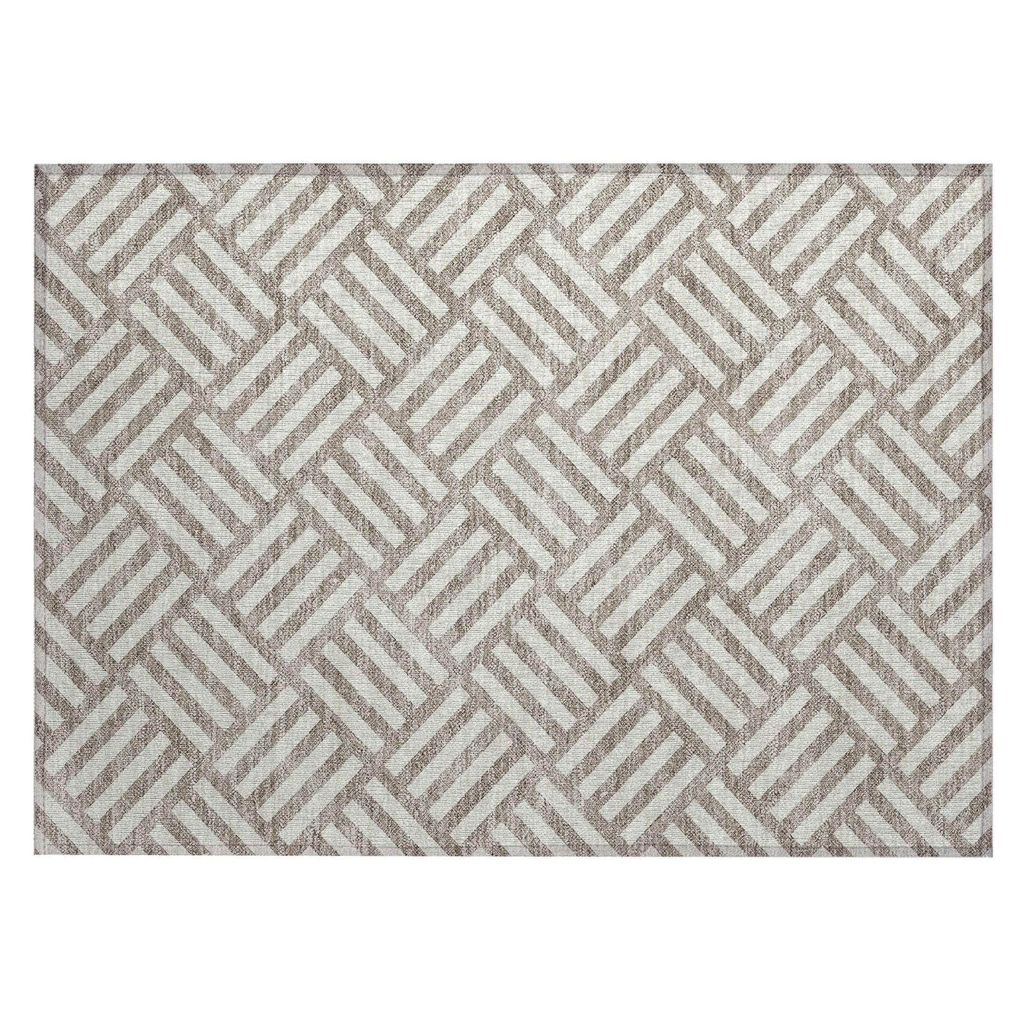 Machine Made ACN620 Taupe Brown Rugs