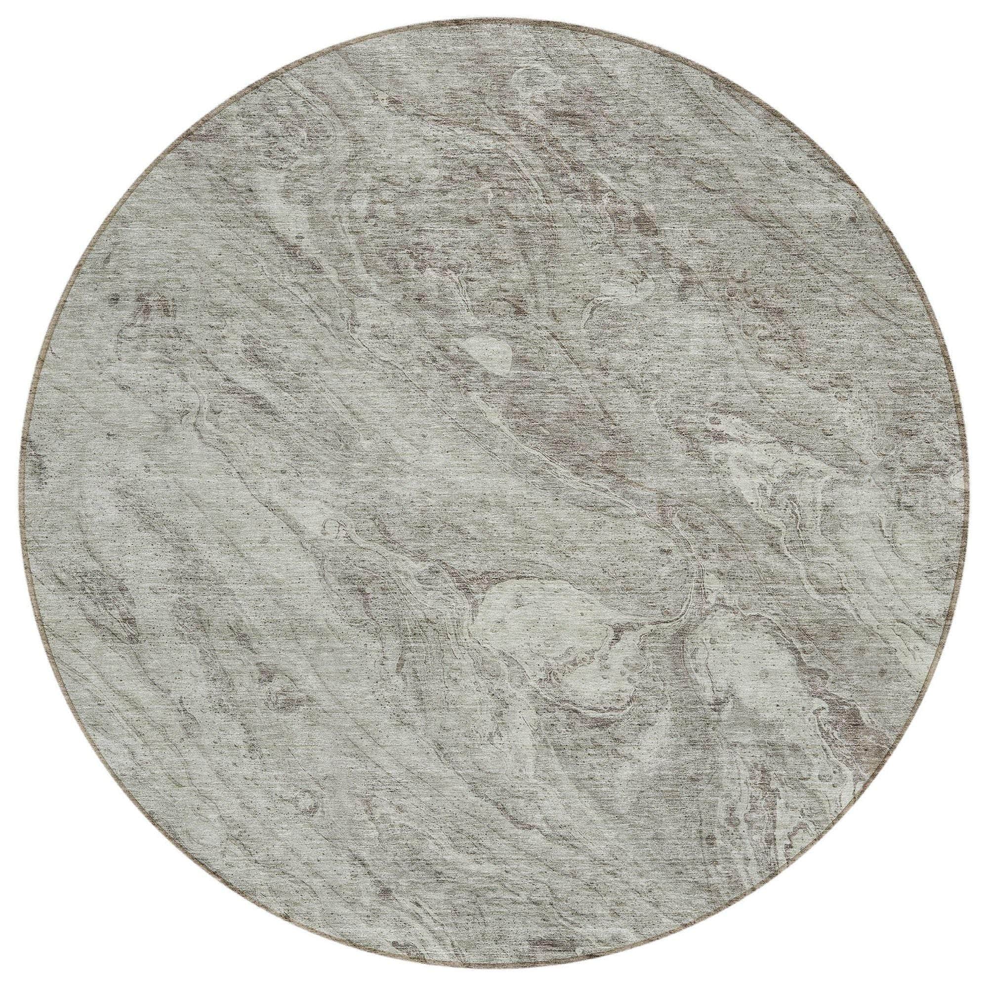 Machine Washable Taupe Brown Rug - Indoor / Outdoor - Kids / Pet Friendly Abstract Print Rug
