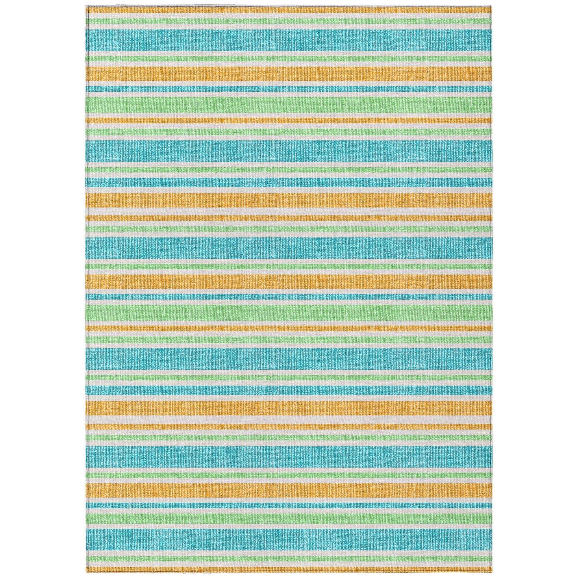 Machine Made ACN531 Teal Rugs