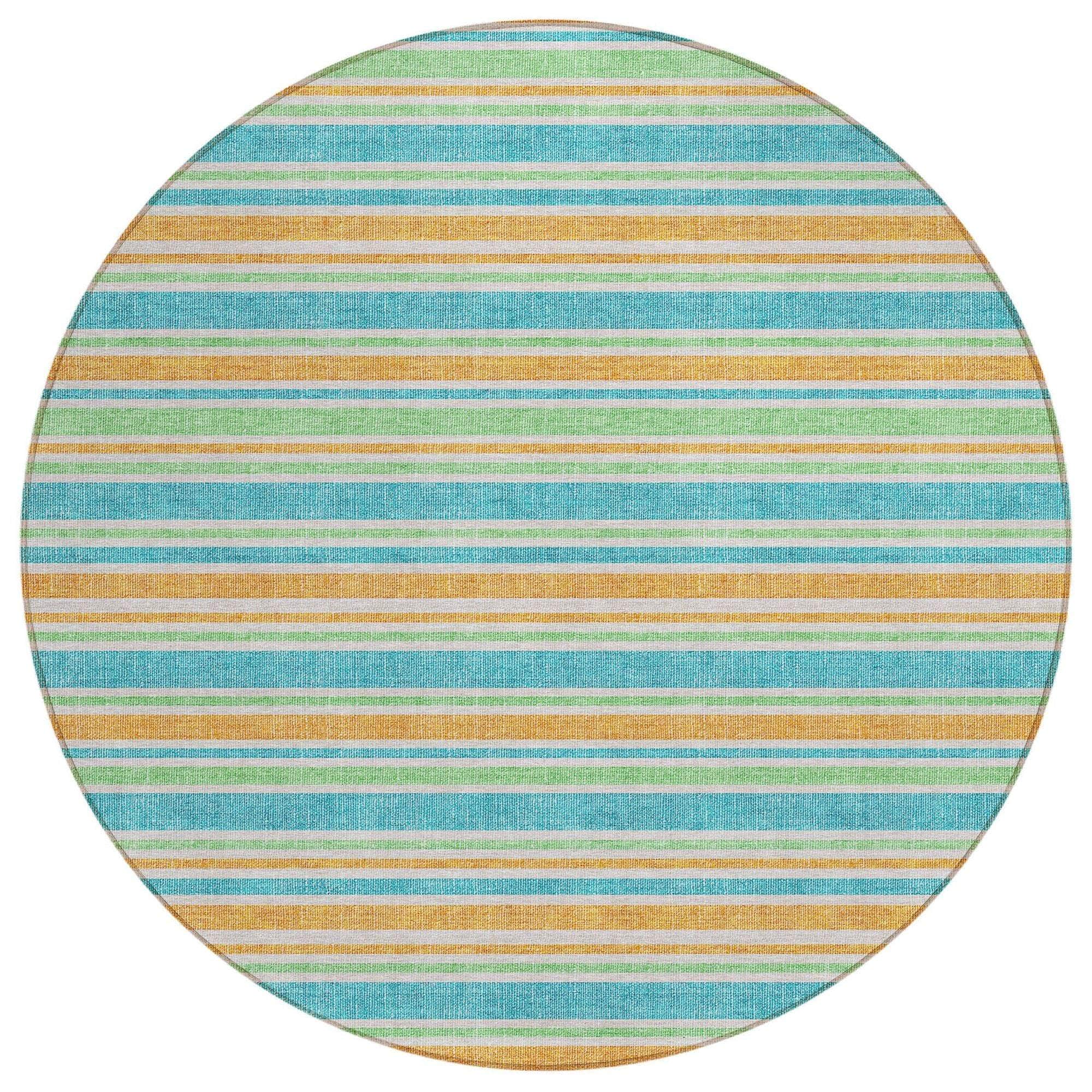 Machine Made ACN531 Teal Rugs