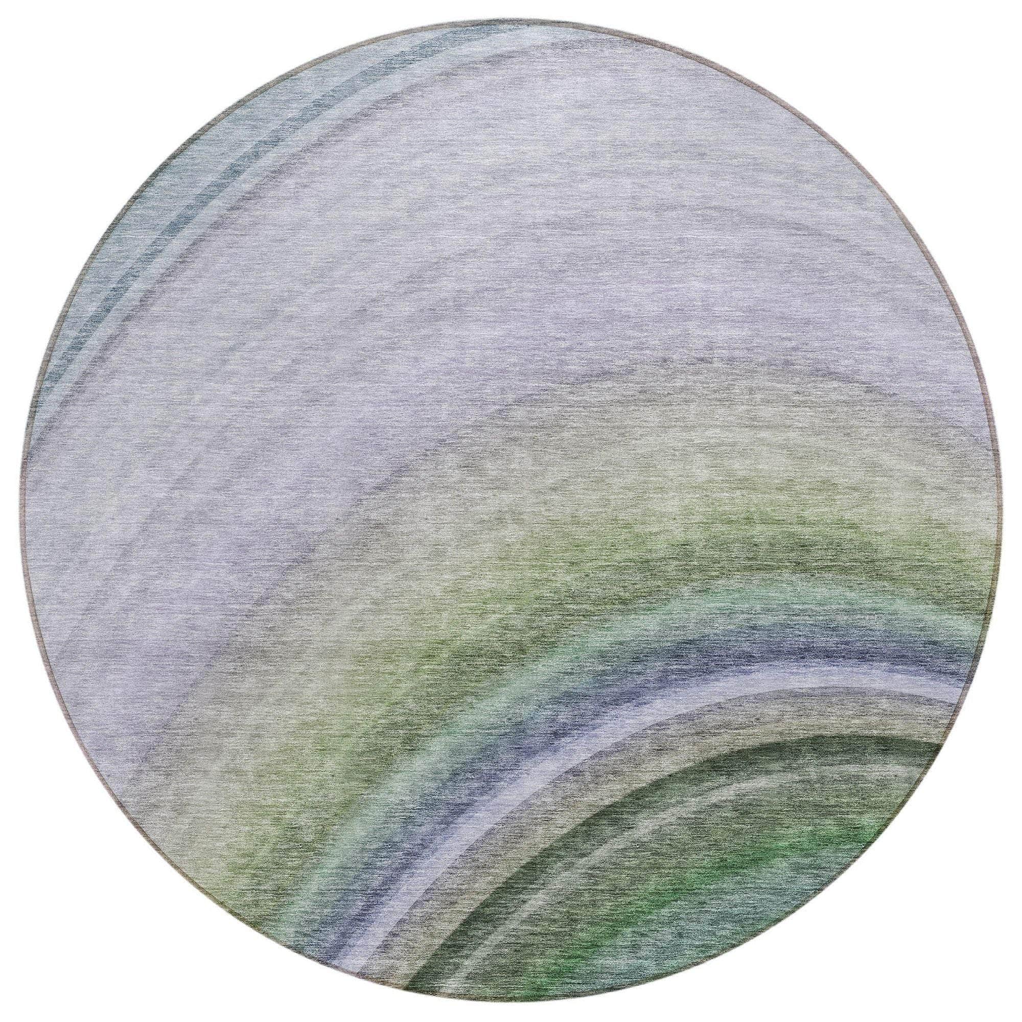 Machine Washable Teal Rug - Indoor / Outdoor - Kids / Pet Friendly Waves Print Rug