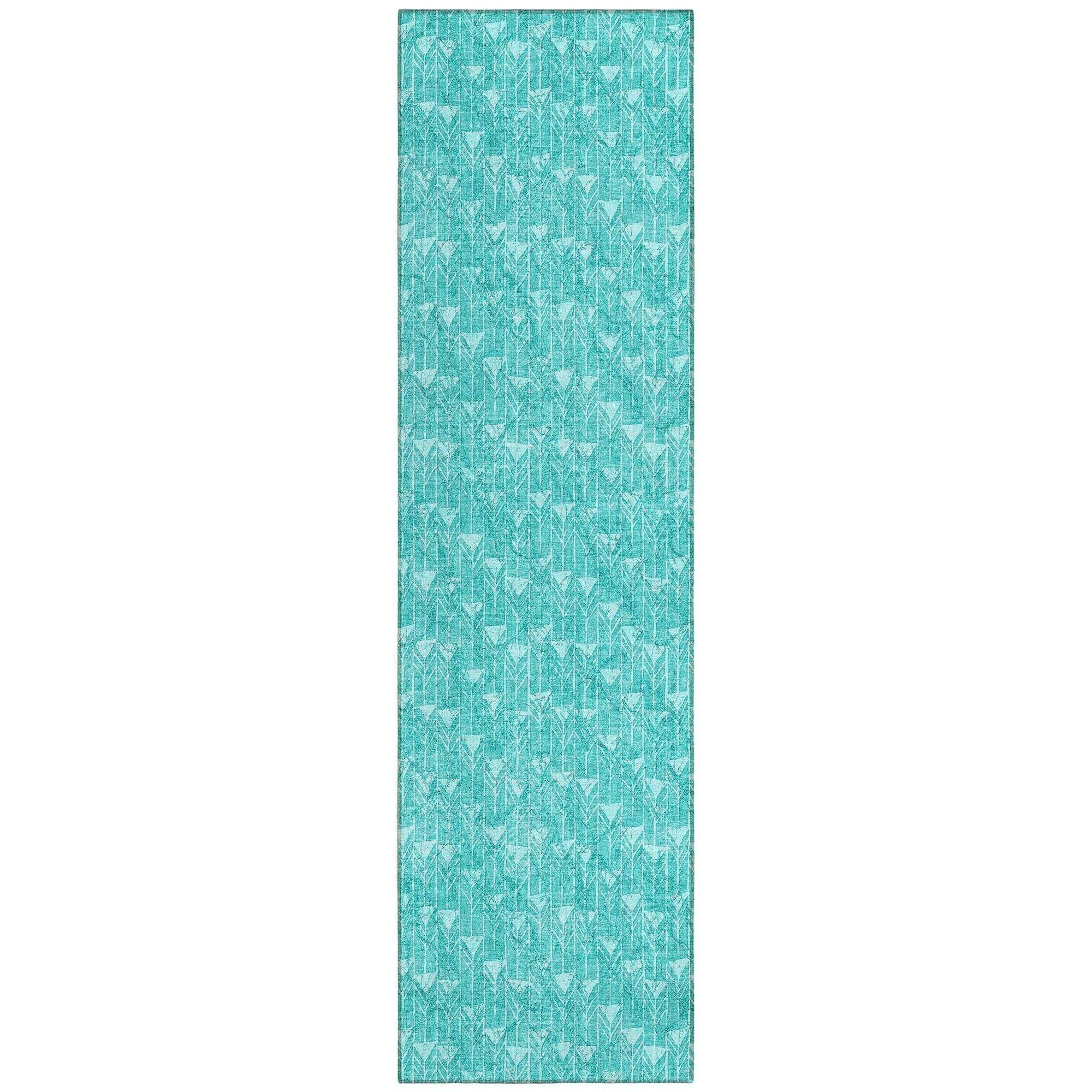 Machine Made ACN514 Teal Rugs