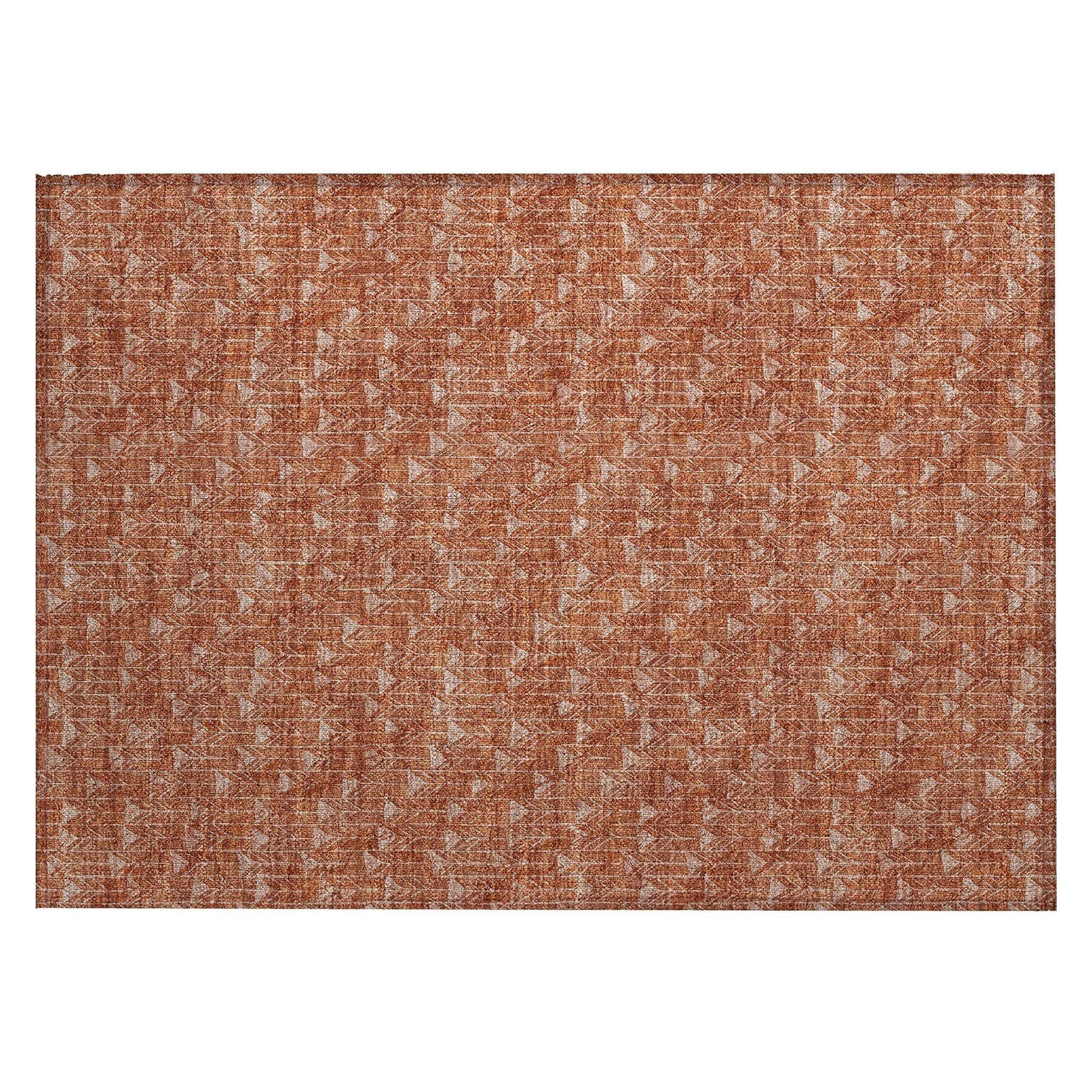 Machine Made ACN514 Terracotta Orange Rugs