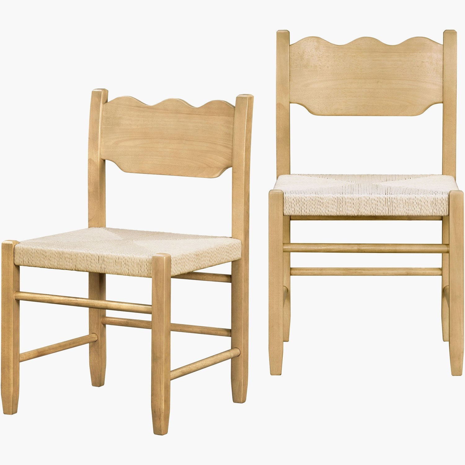 Arista Dining Chair in Tan & White