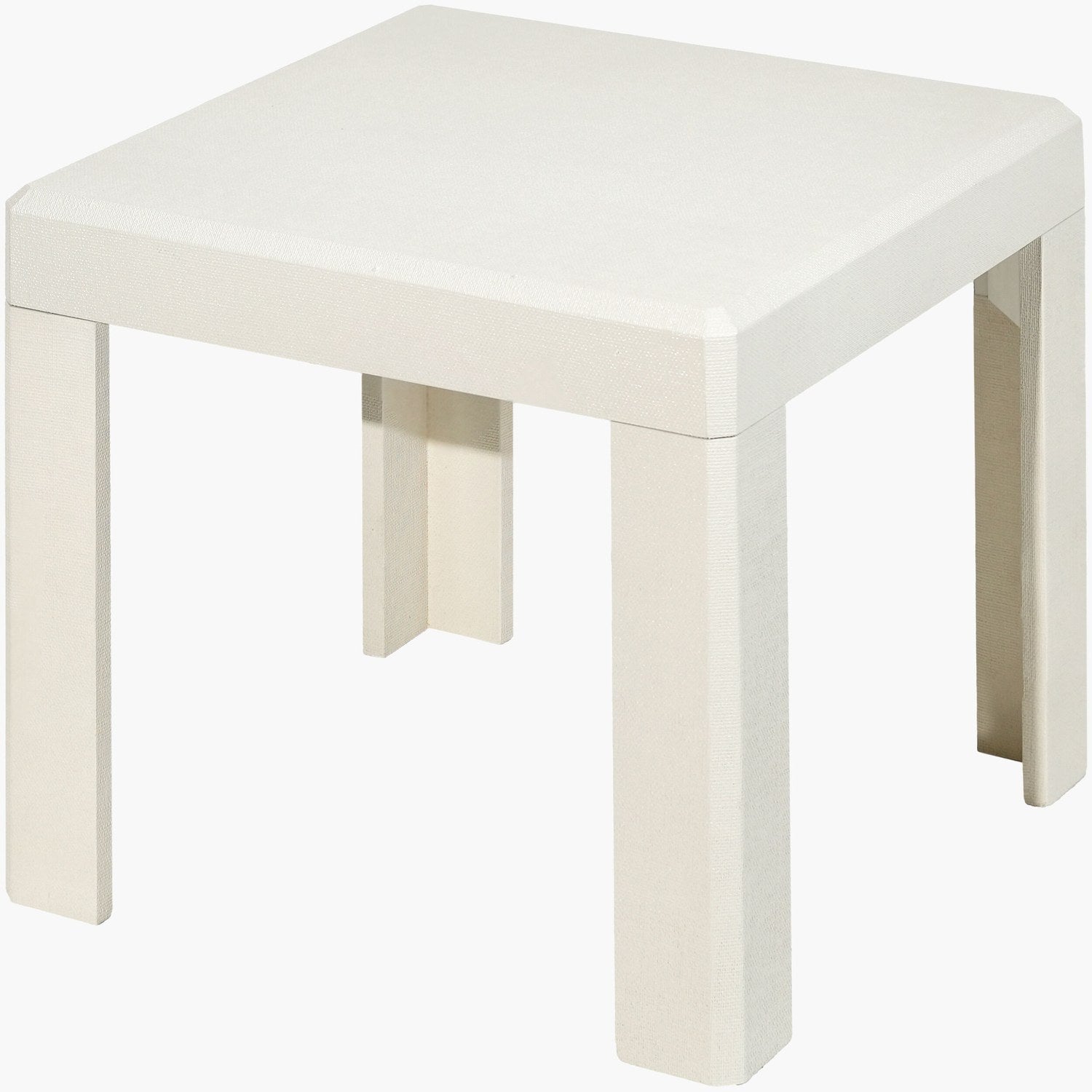 Loro End Table in White & Brown