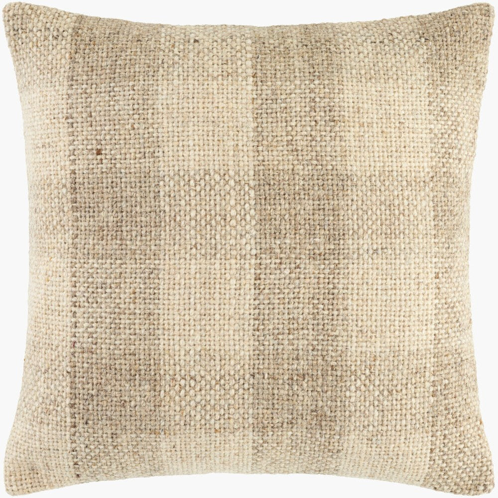 Ladera Woven Plaid Throw Pillow – Fawn - Square #_shape=Square