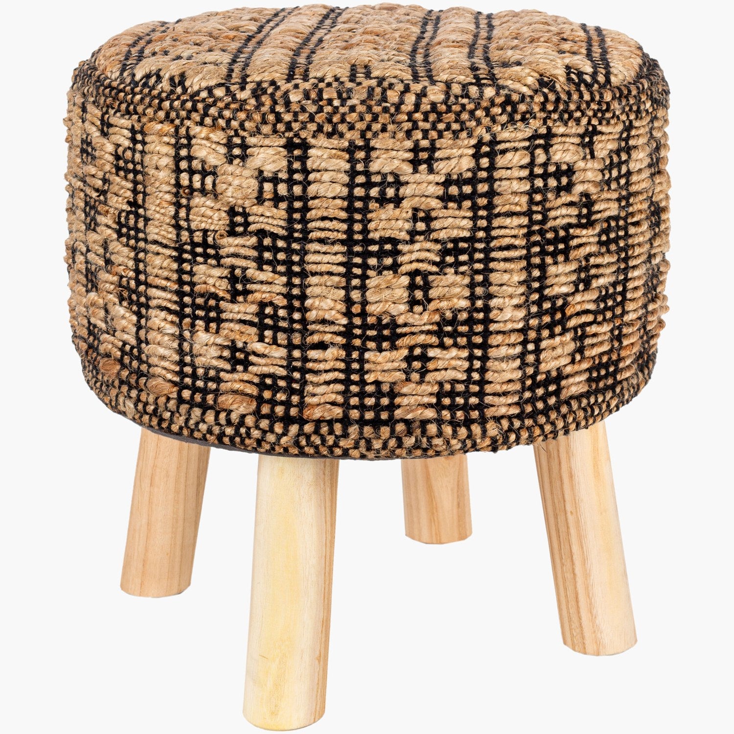 Cambrai Ottoman in Tan & Black & Brown