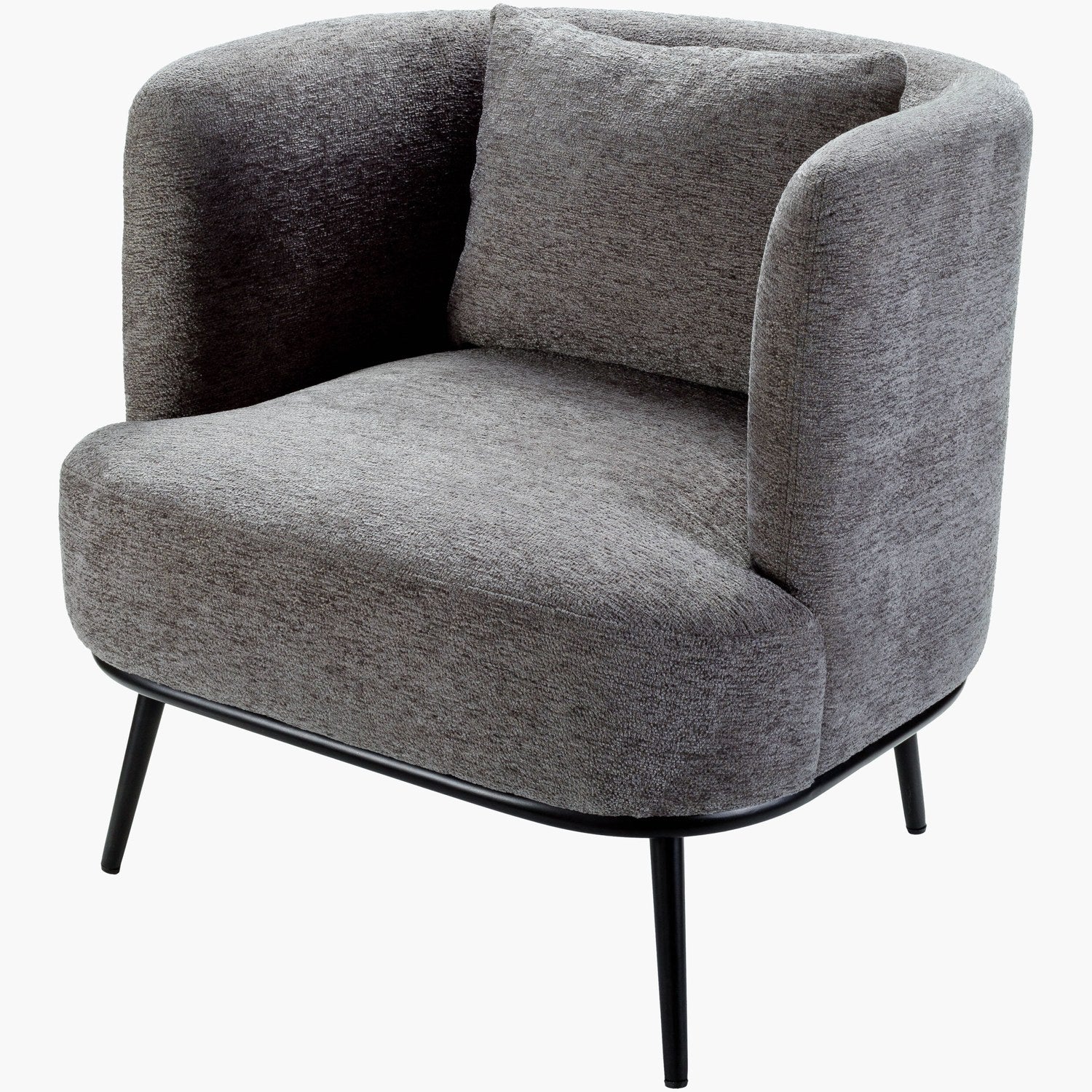 Carmine Accent Chair in Medium Gray