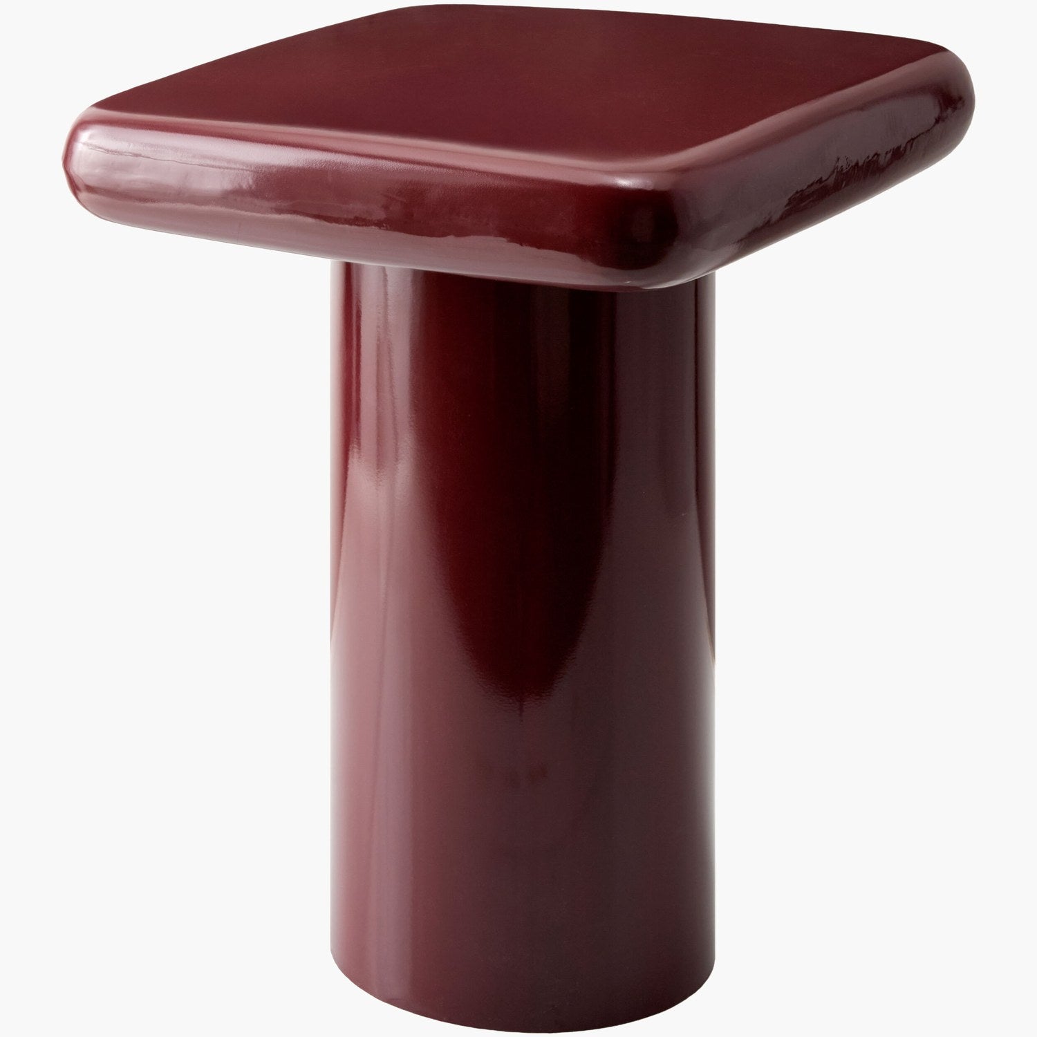 Delmer End Table in Red