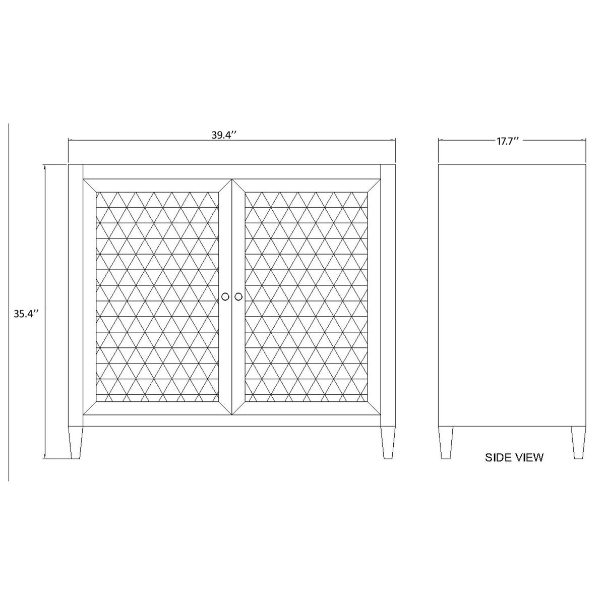 Etewah Cabinet - linedrawing