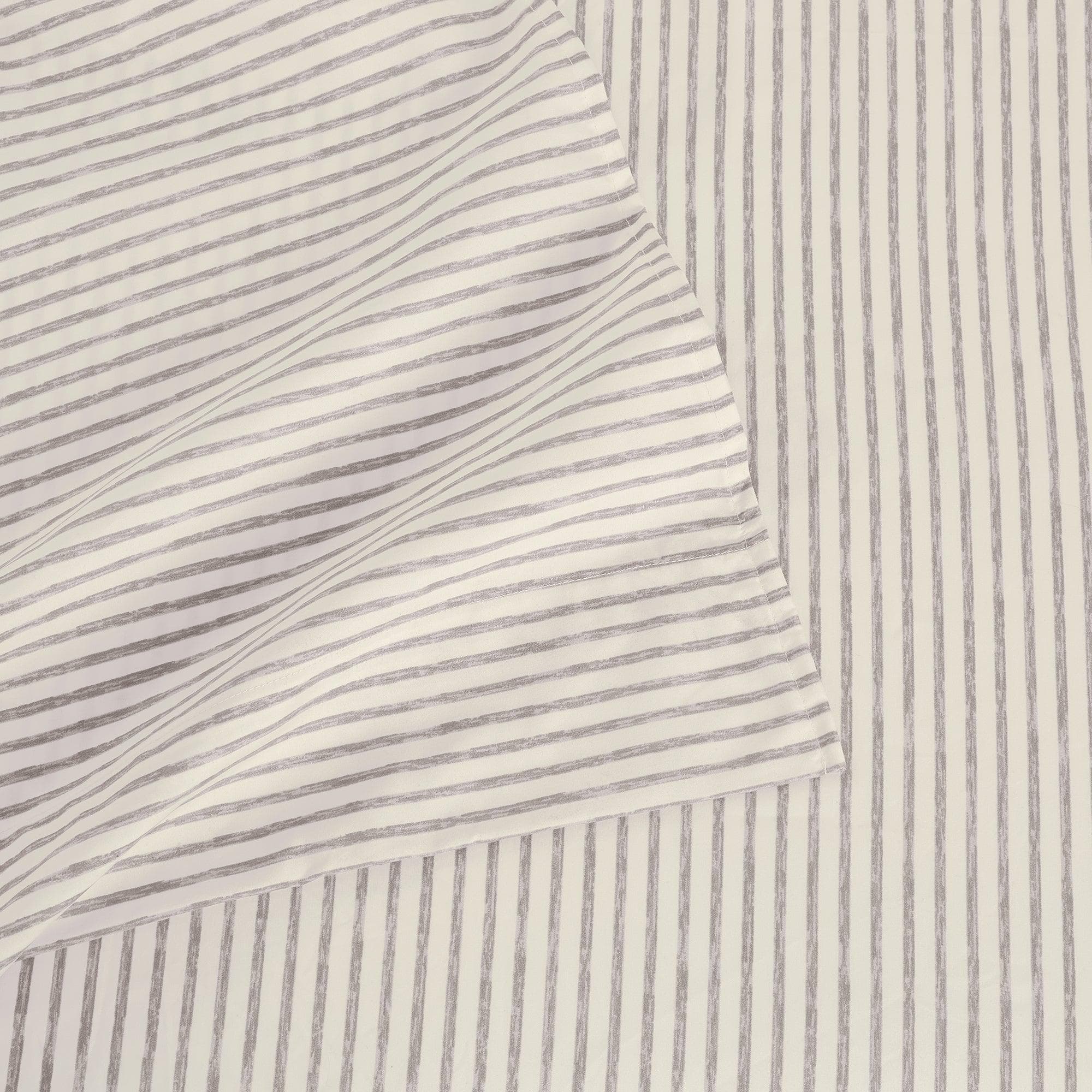 Striped Microfiber Sheet Set - Evette Collection