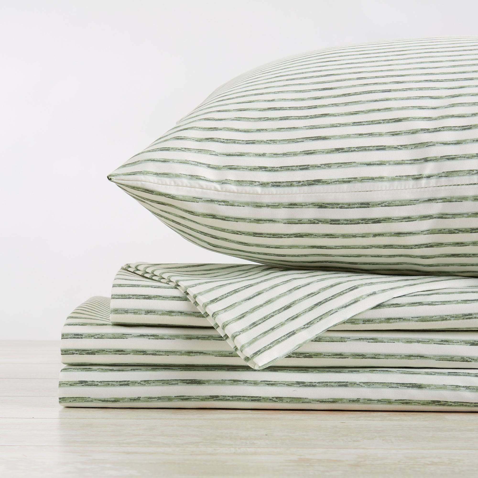 Striped Microfiber Sheet Set - Evette Collection