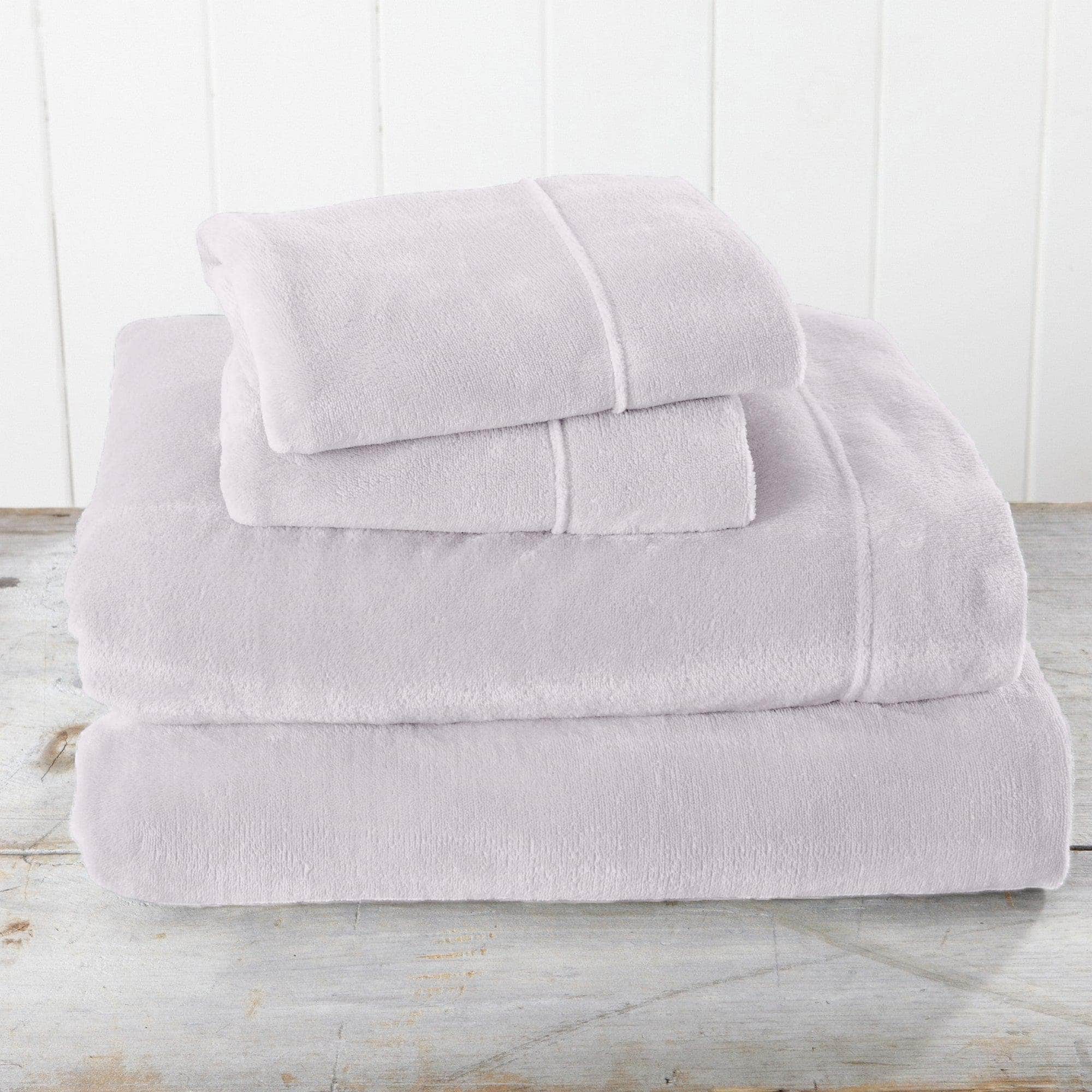 4-Piece Solid Plush Sheet - Velvet Luxe Collection
