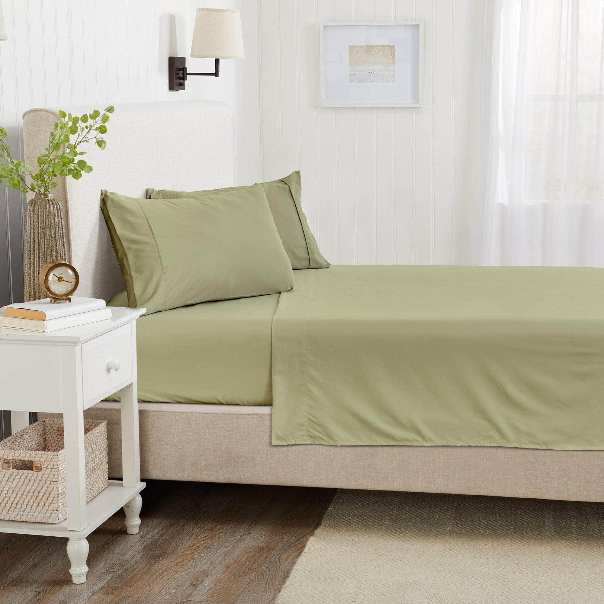 4 Piece Solid Microfiber Sheet - Amara Collection