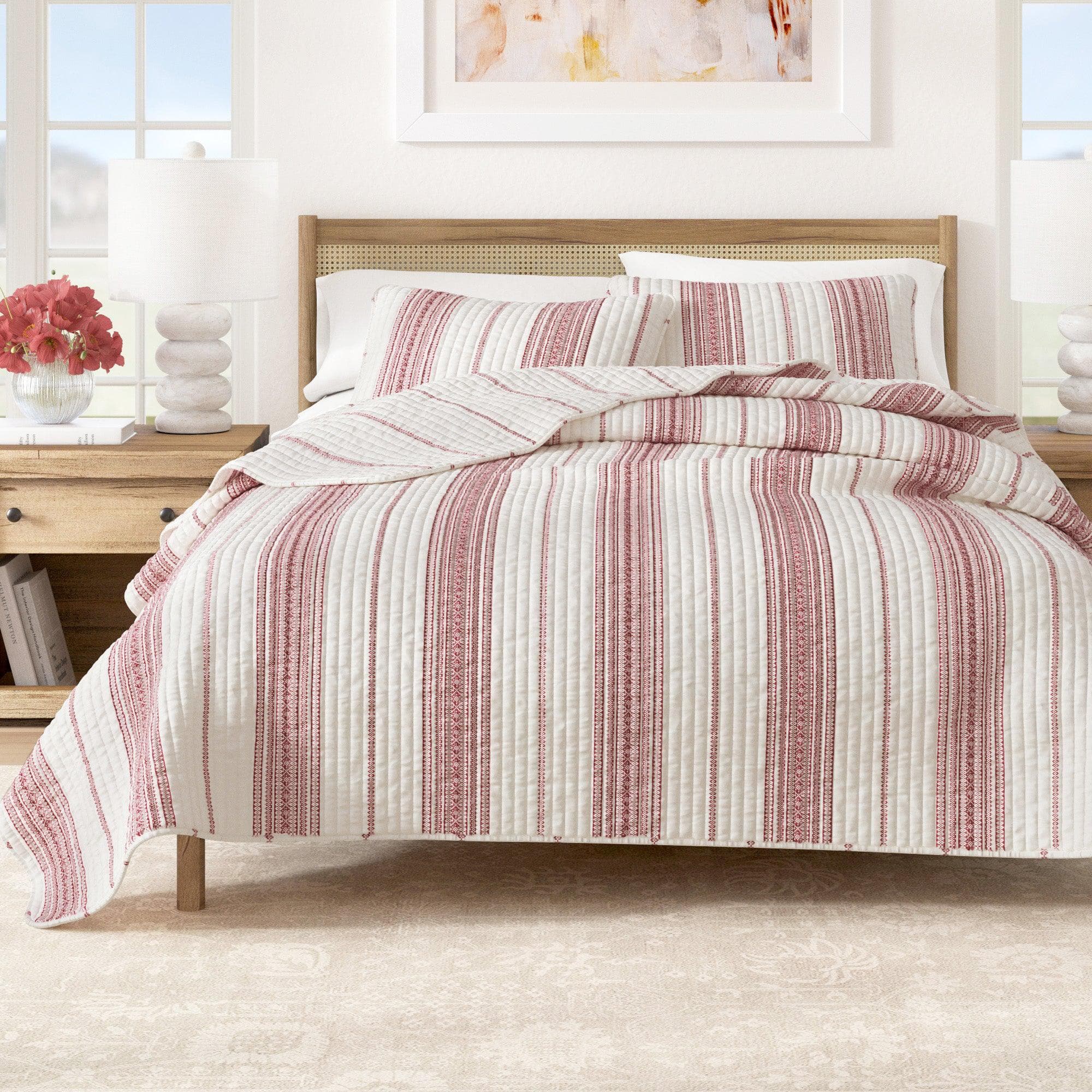 3-Piece Stripe Quilt - Wesley Collection
