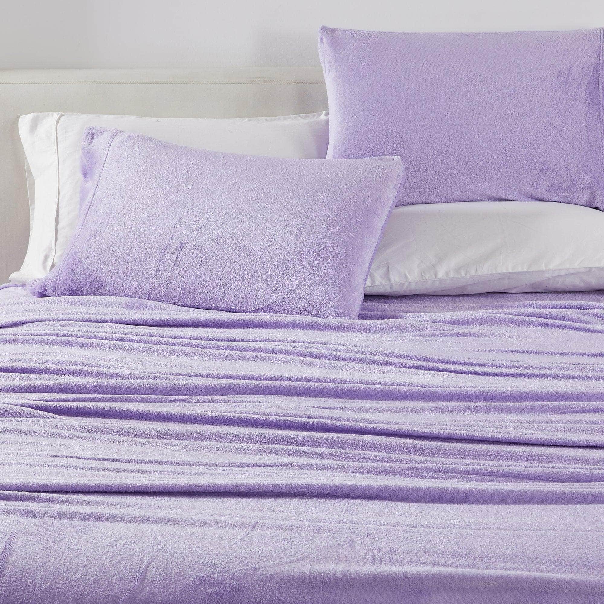 4-Piece Solid Plush Sheet - Velvet Luxe Collection