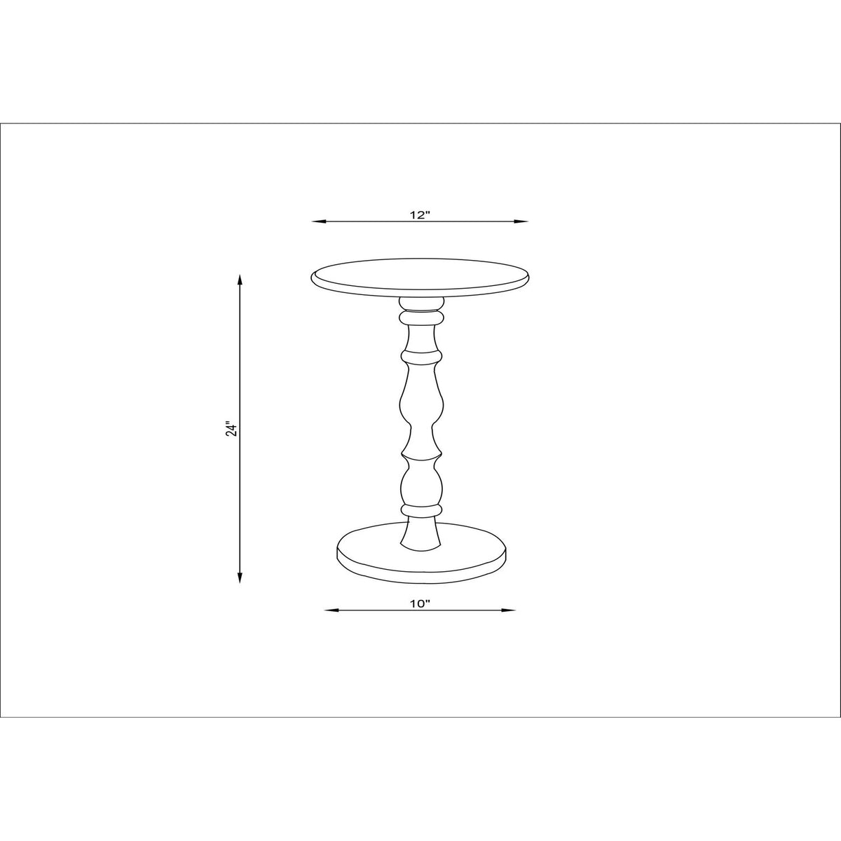 Harare End Table - linedrawing