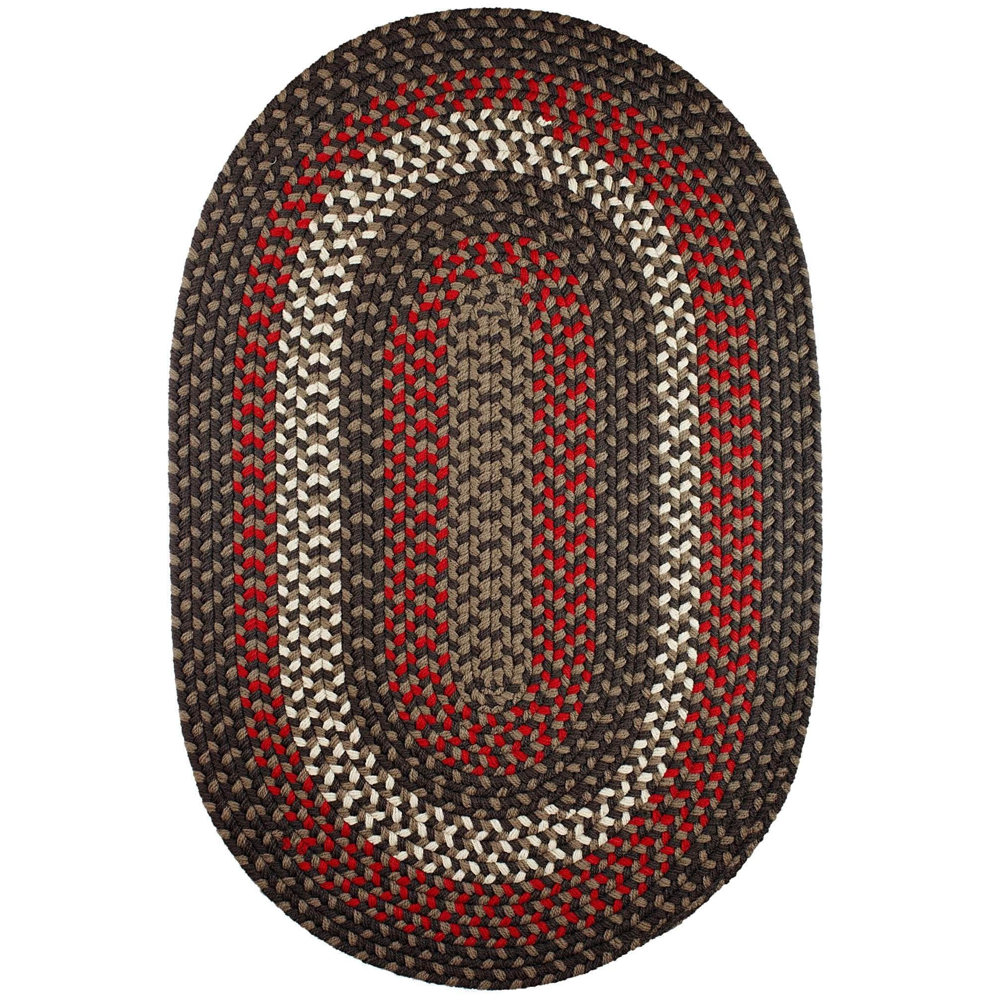 Homespun Kitchen Easy Clean Braided Rug -Brown Velvet