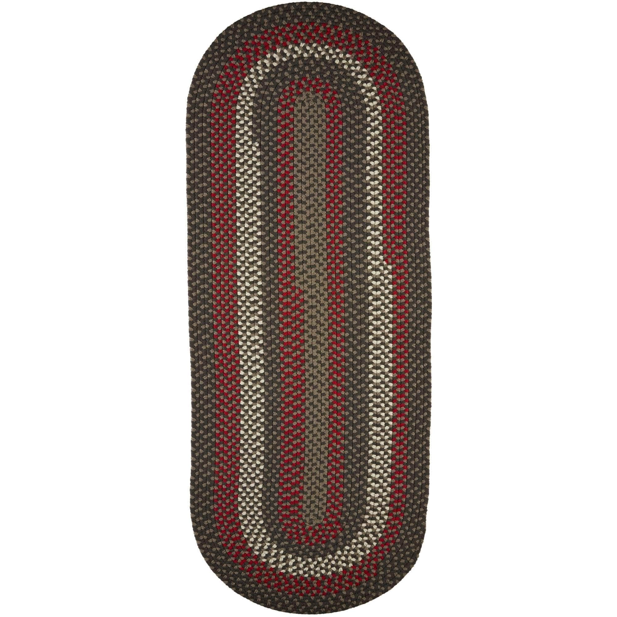Homespun Kitchen Easy Clean Braided Rug -Brown Velvet