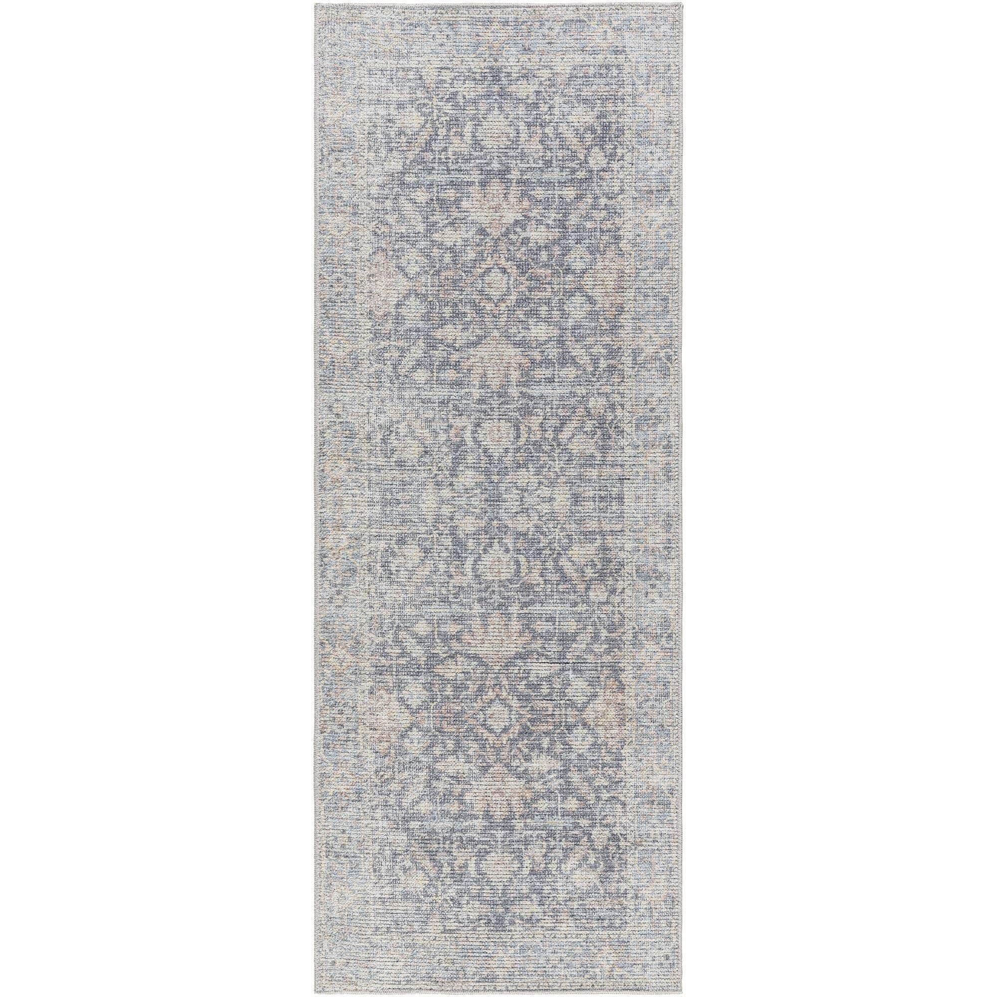 Machine Woven PNWOL-2304 Charcoal, Sky Blue, Amber, Seafoam, Light Brown, Gray Rugs #color_charcoal, sky blue, amber, seafoam, light brown, gray
