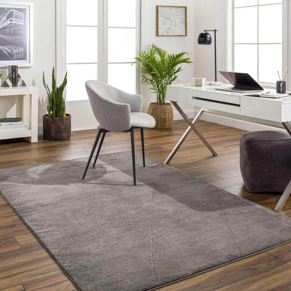 Machine Woven ALD-2302 Black, Charcoal Rugs #color_black, charcoal