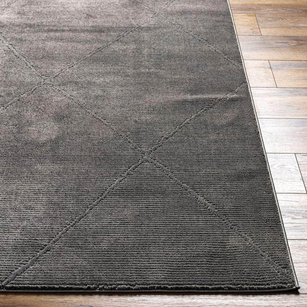 Machine Woven ALD-2302 Black, Charcoal Rugs #color_black, charcoal