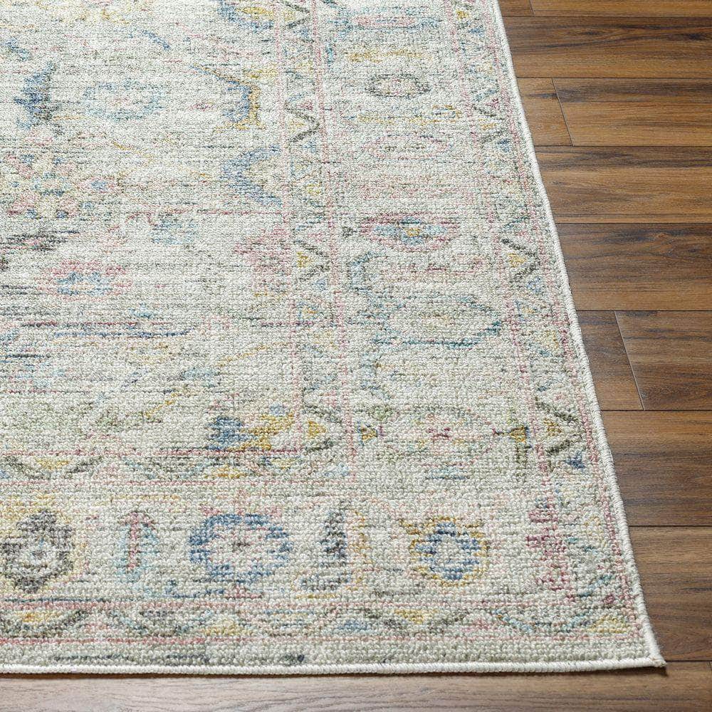 Machine Woven CAH-2304 Slate, Rose Rugs #color_slate, rose