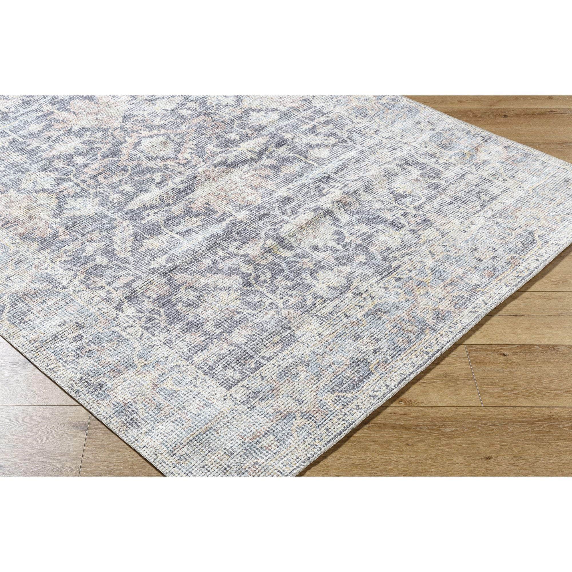 Machine Woven PNWOL-2304 Charcoal, Sky Blue, Amber, Seafoam, Light Brown, Gray Rugs #color_charcoal, sky blue, amber, seafoam, light brown, gray