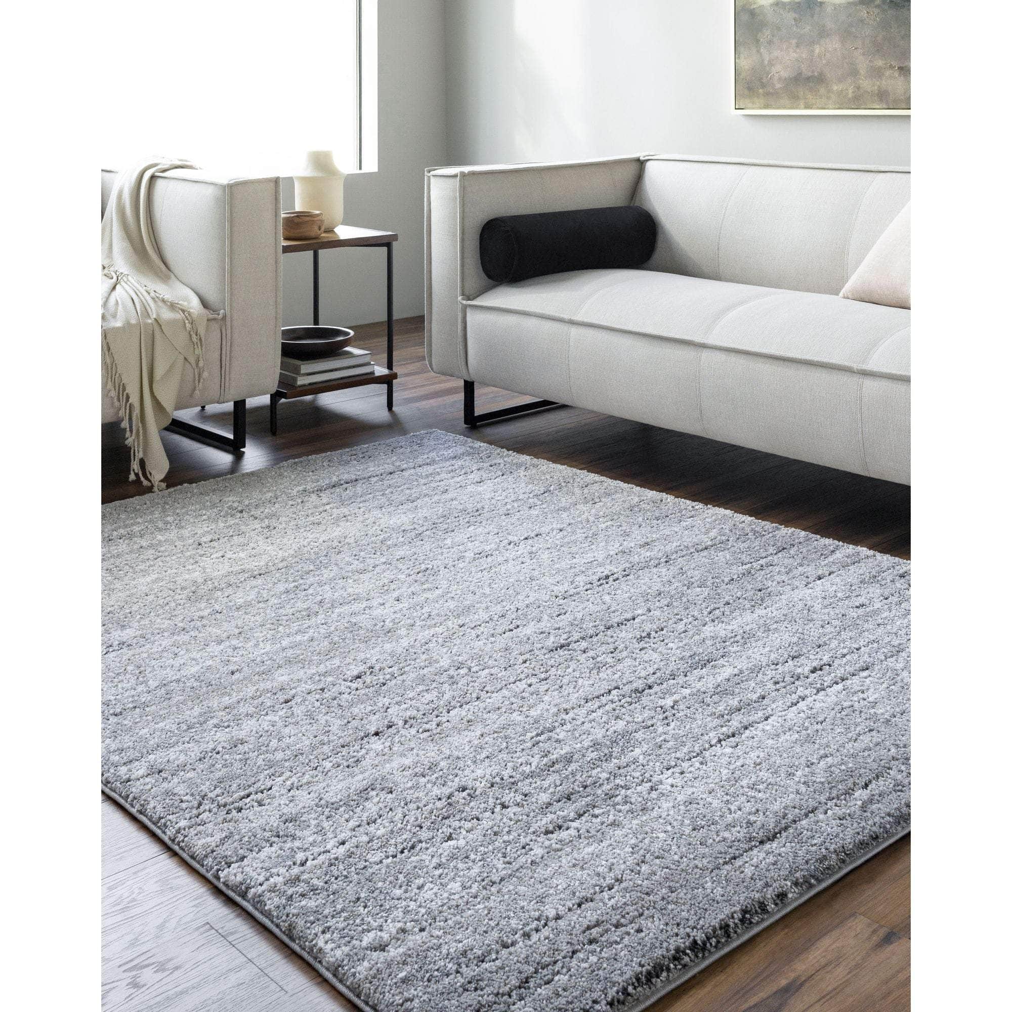 Machine Woven PTF-2323 Medium Gray, Medium Brown, Light Gray, Charcoal, White Rugs #color_medium gray, medium brown, light gray, charcoal, white