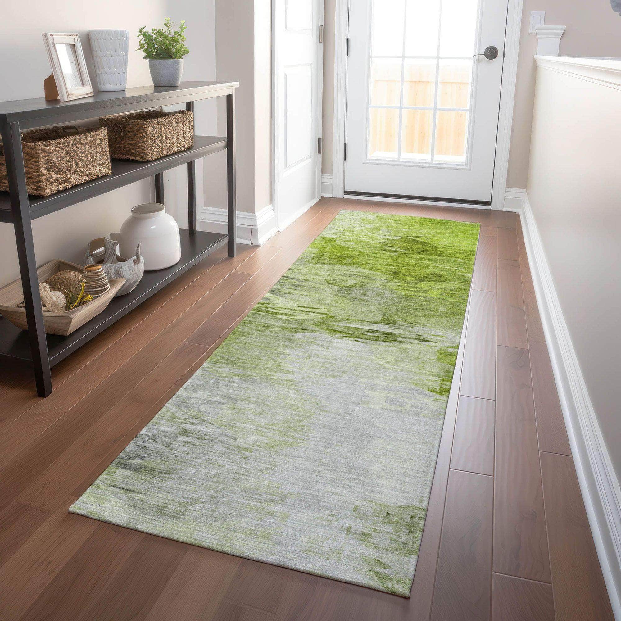 Machine Made ACN595 Aloe Green Rugs