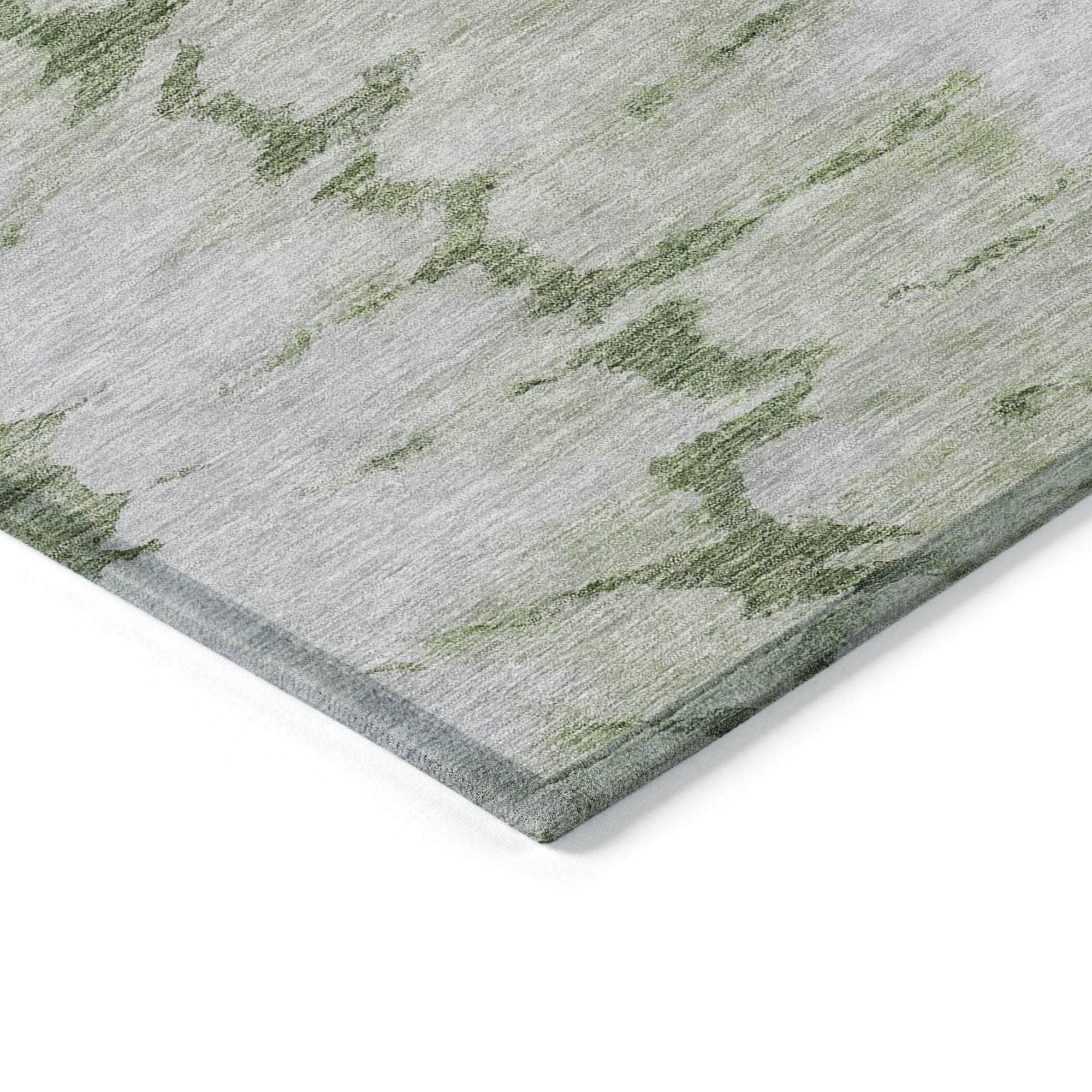 Machine Made ACN614 Aloe Green Rugs