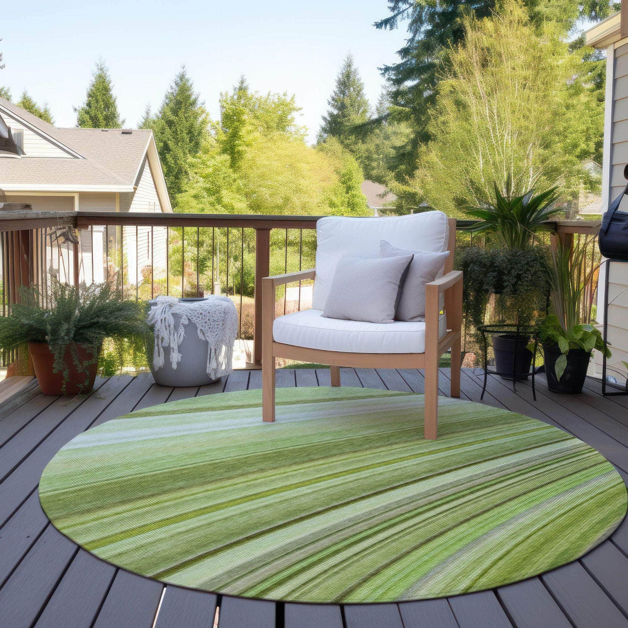 Machine Made ACN585 Aloe Green Rugs