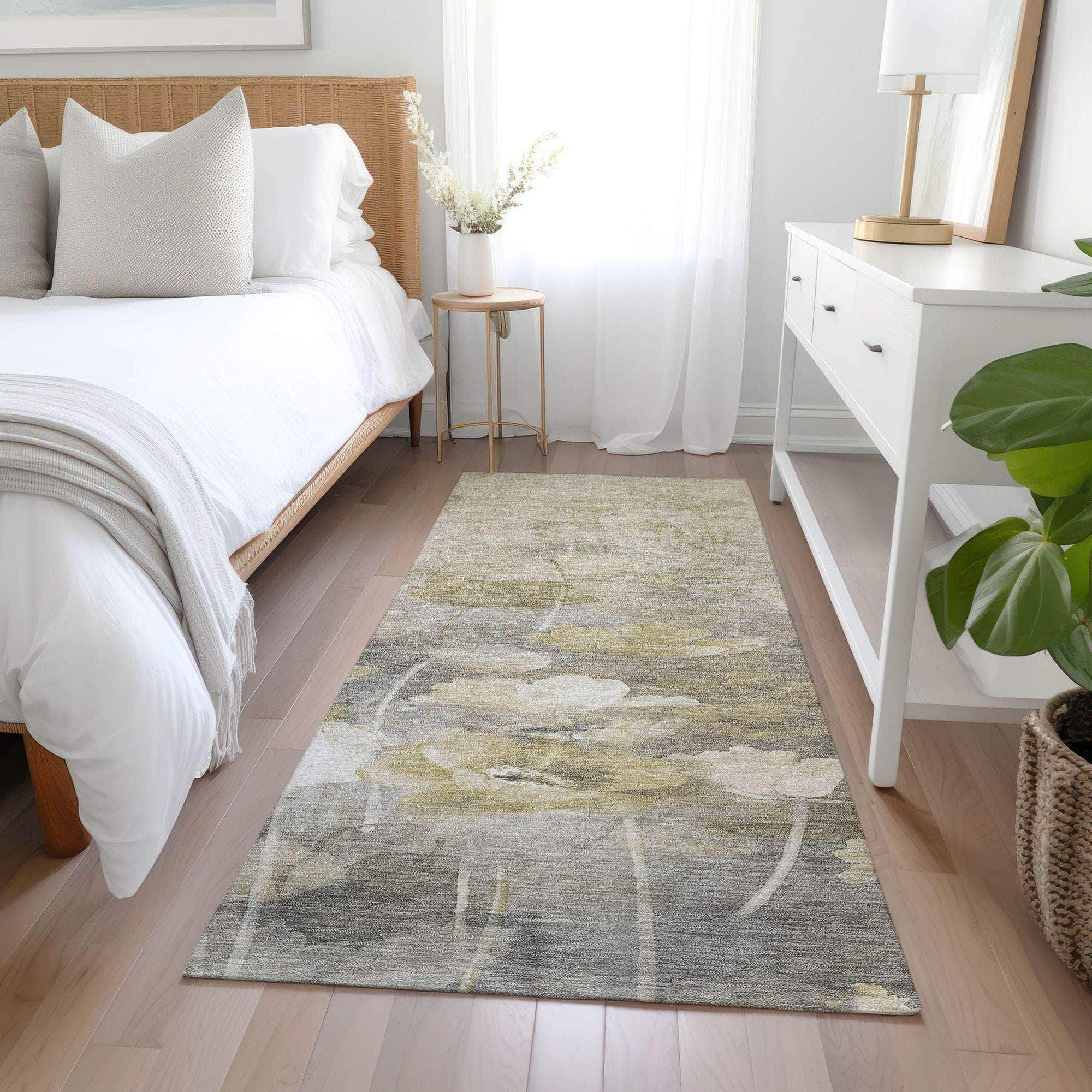 Machine Made ACN613 Beige Brown Rugs