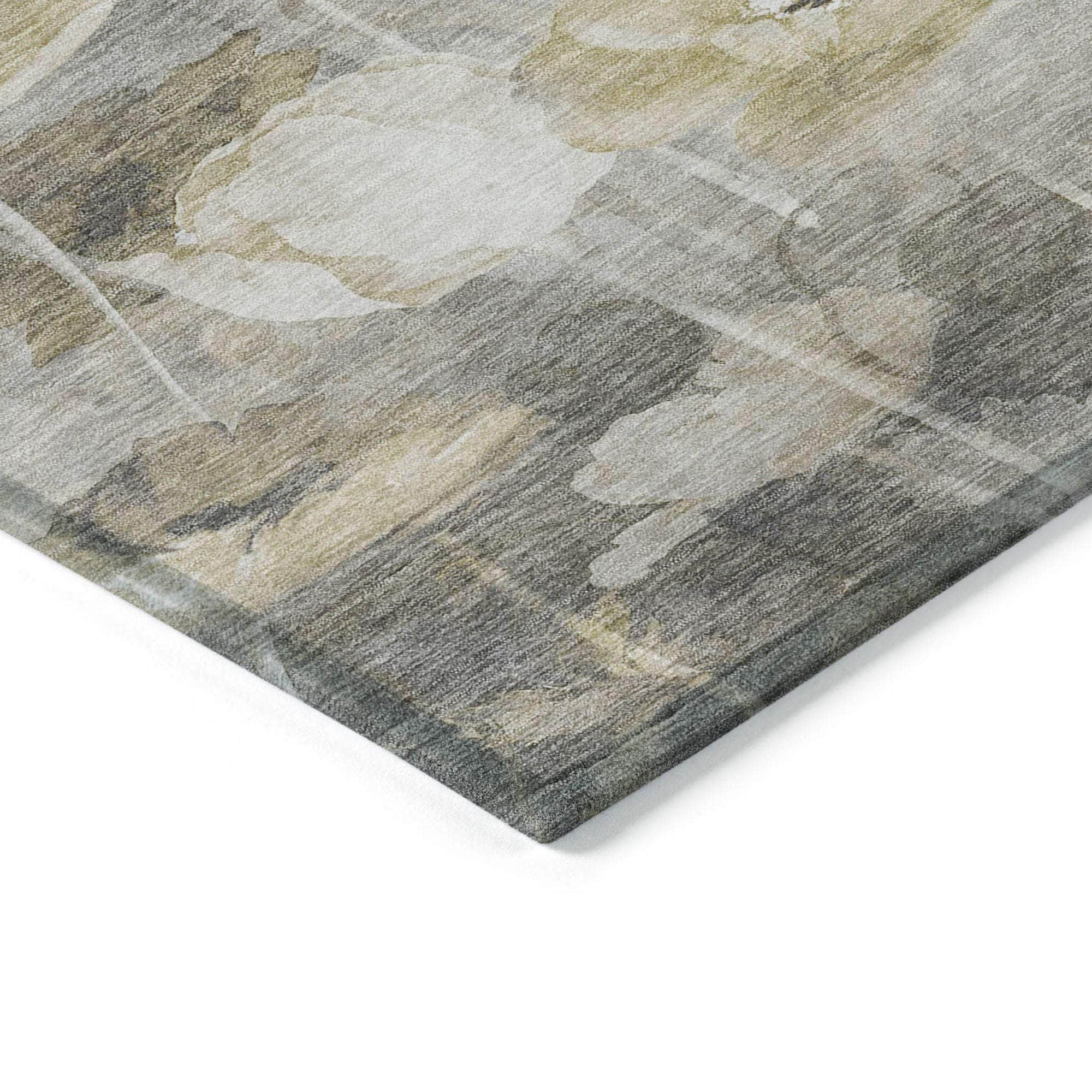 Machine Made ACN613 Beige Brown Rugs