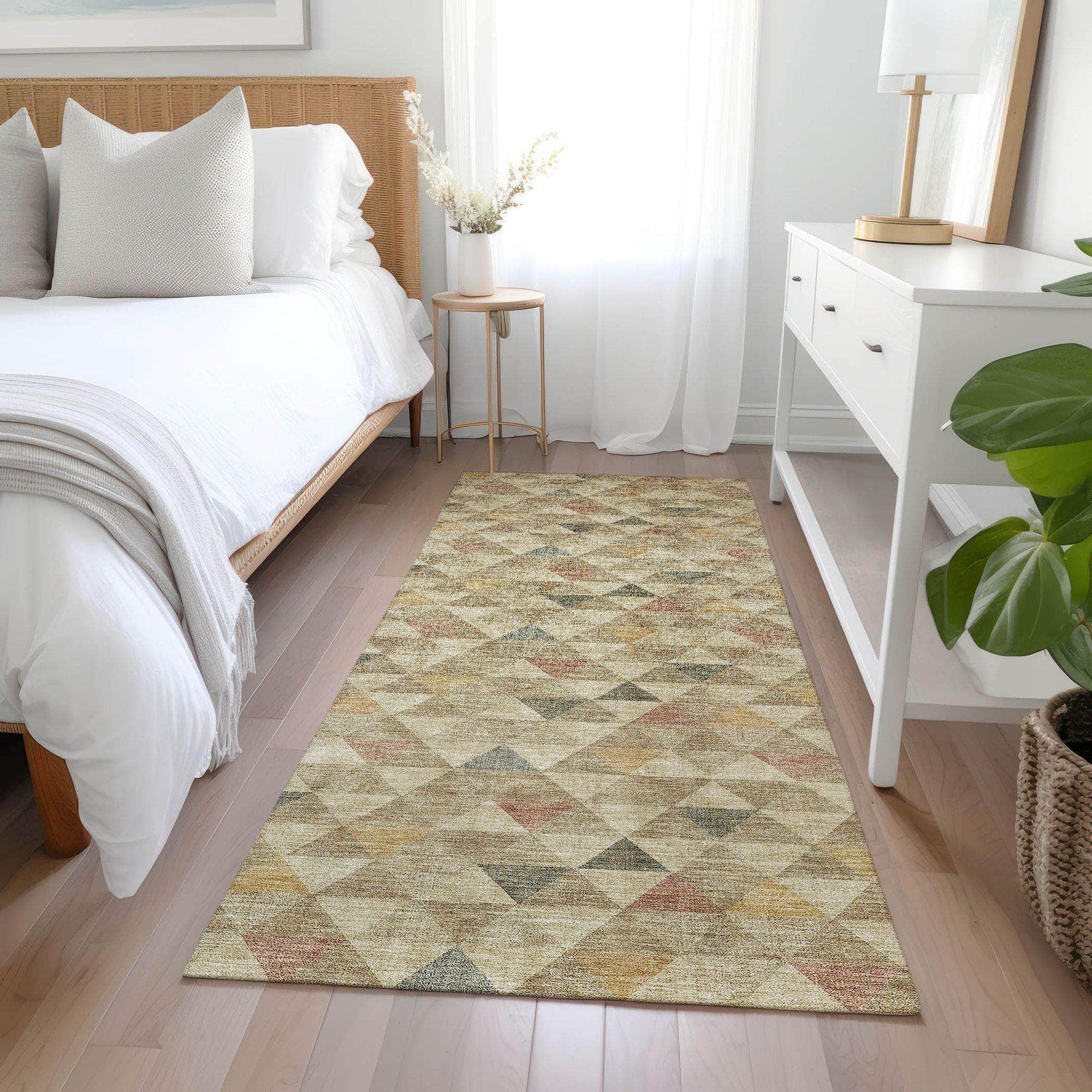 Machine Made ACN612 Beige Brown Rugs