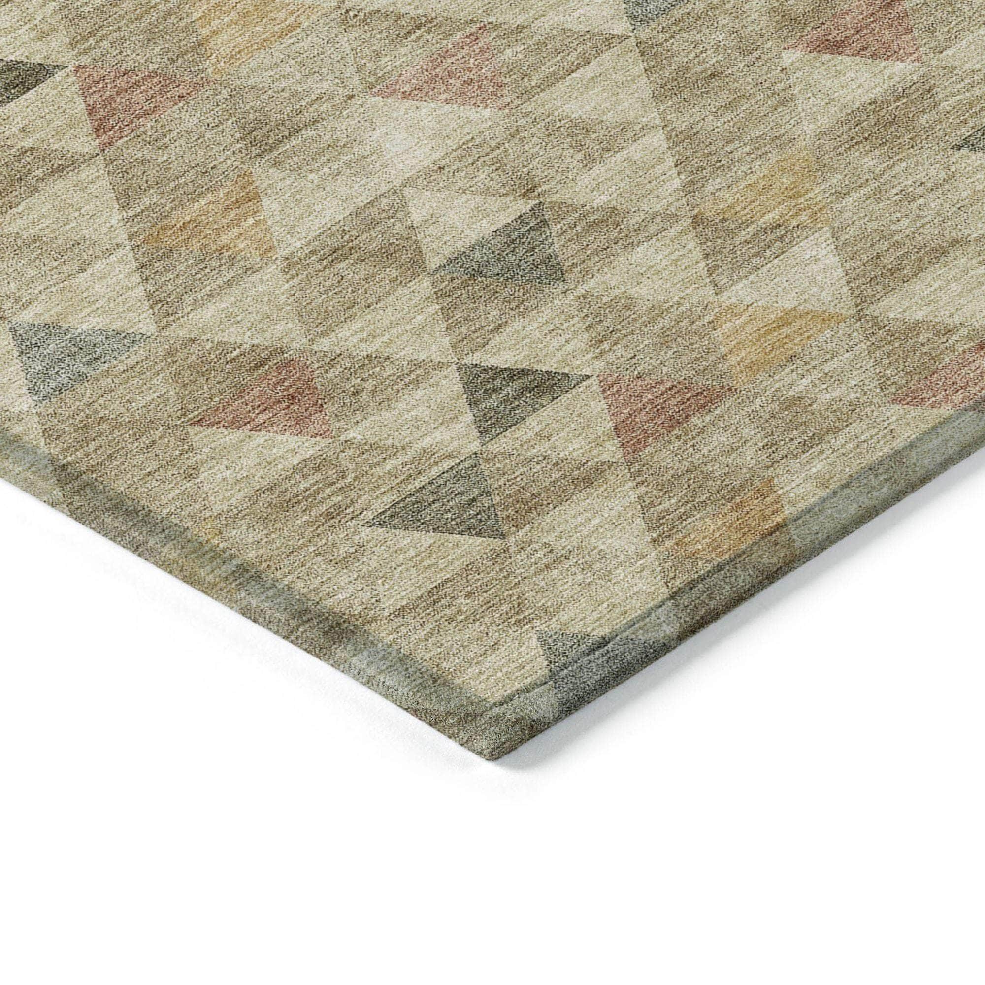 Machine Made ACN612 Beige Brown Rugs