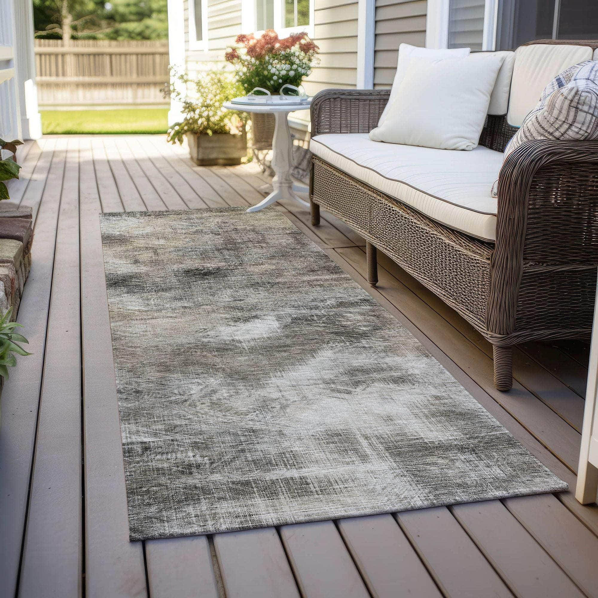 Machine Made ACN596 Beige Brown Rugs