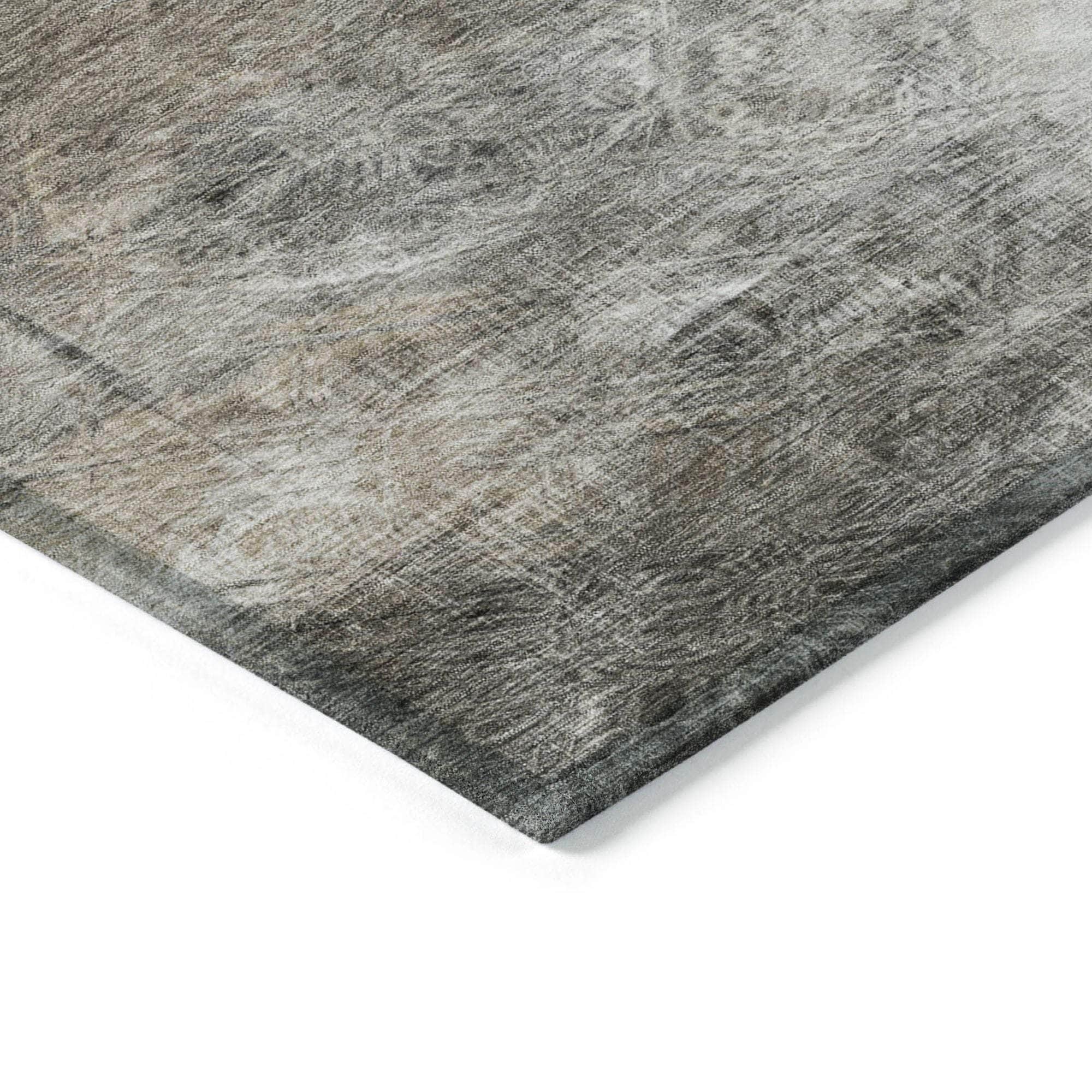 Machine Made ACN596 Beige Brown Rugs