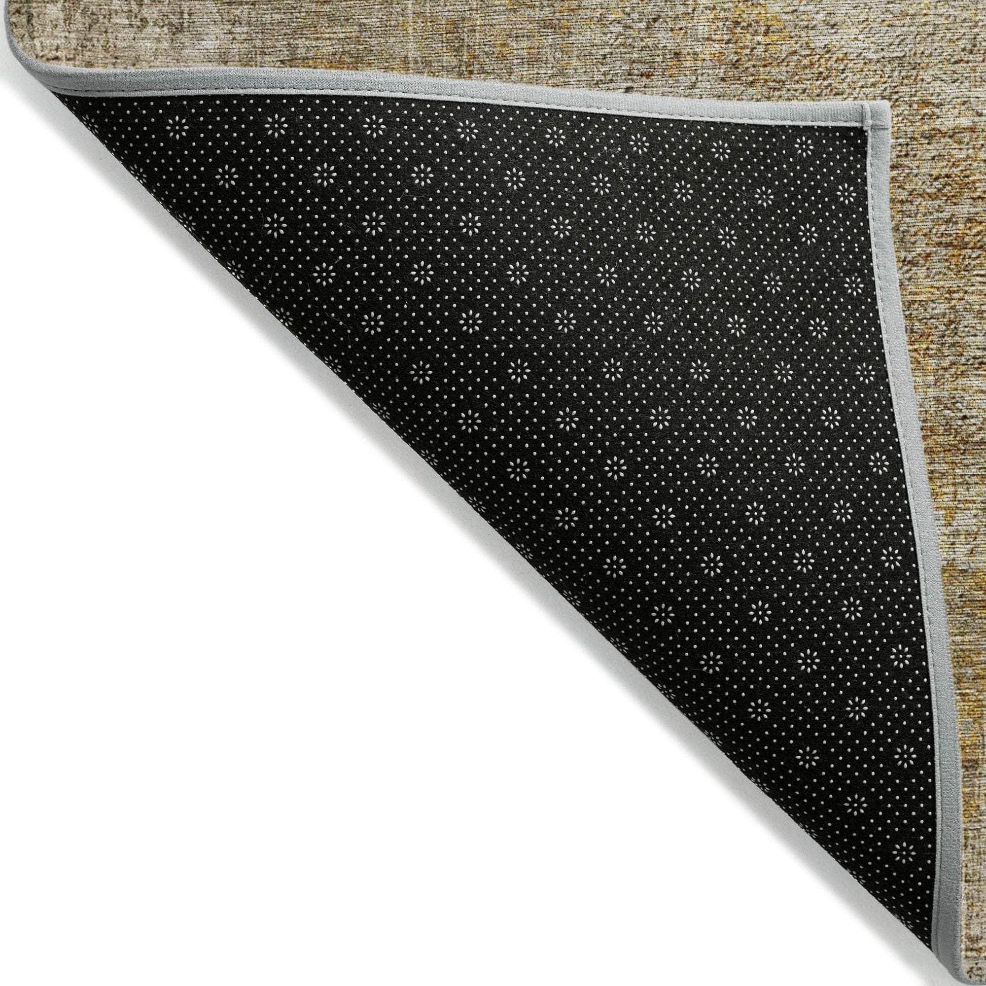 Machine Made ACN593 Beige Brown Rugs