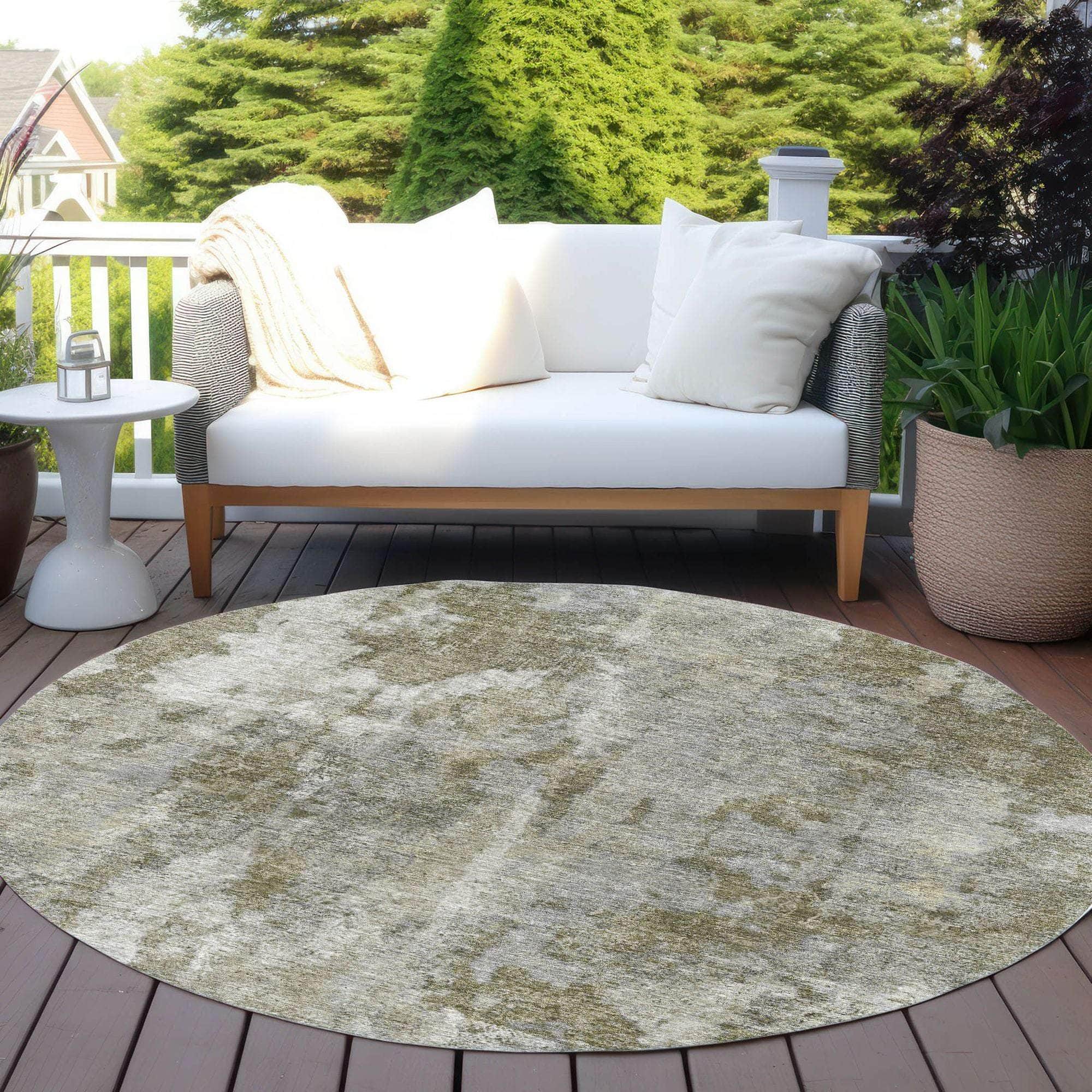 Machine Made ACN573 Beige Brown Rugs