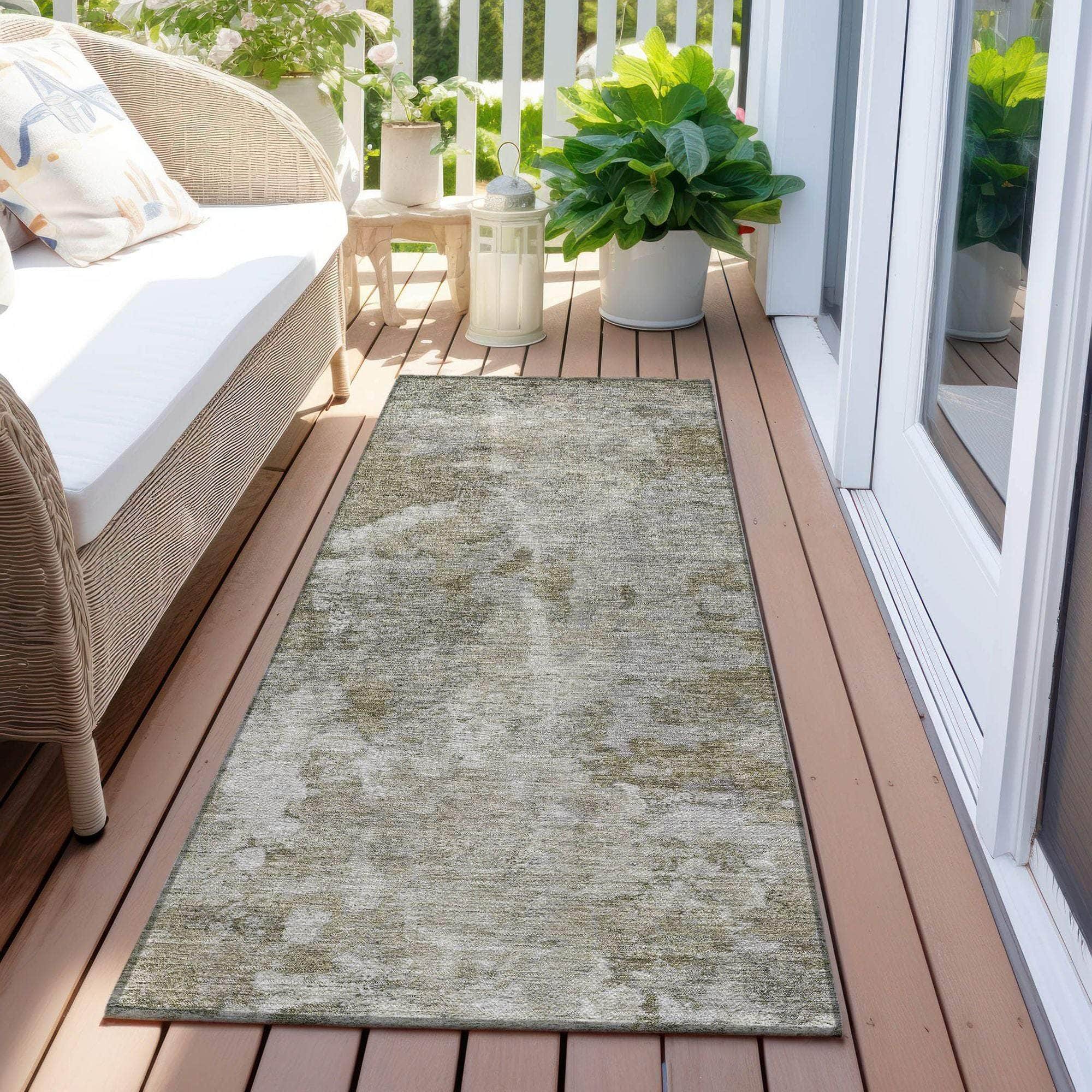Machine Made ACN573 Beige Brown Rugs