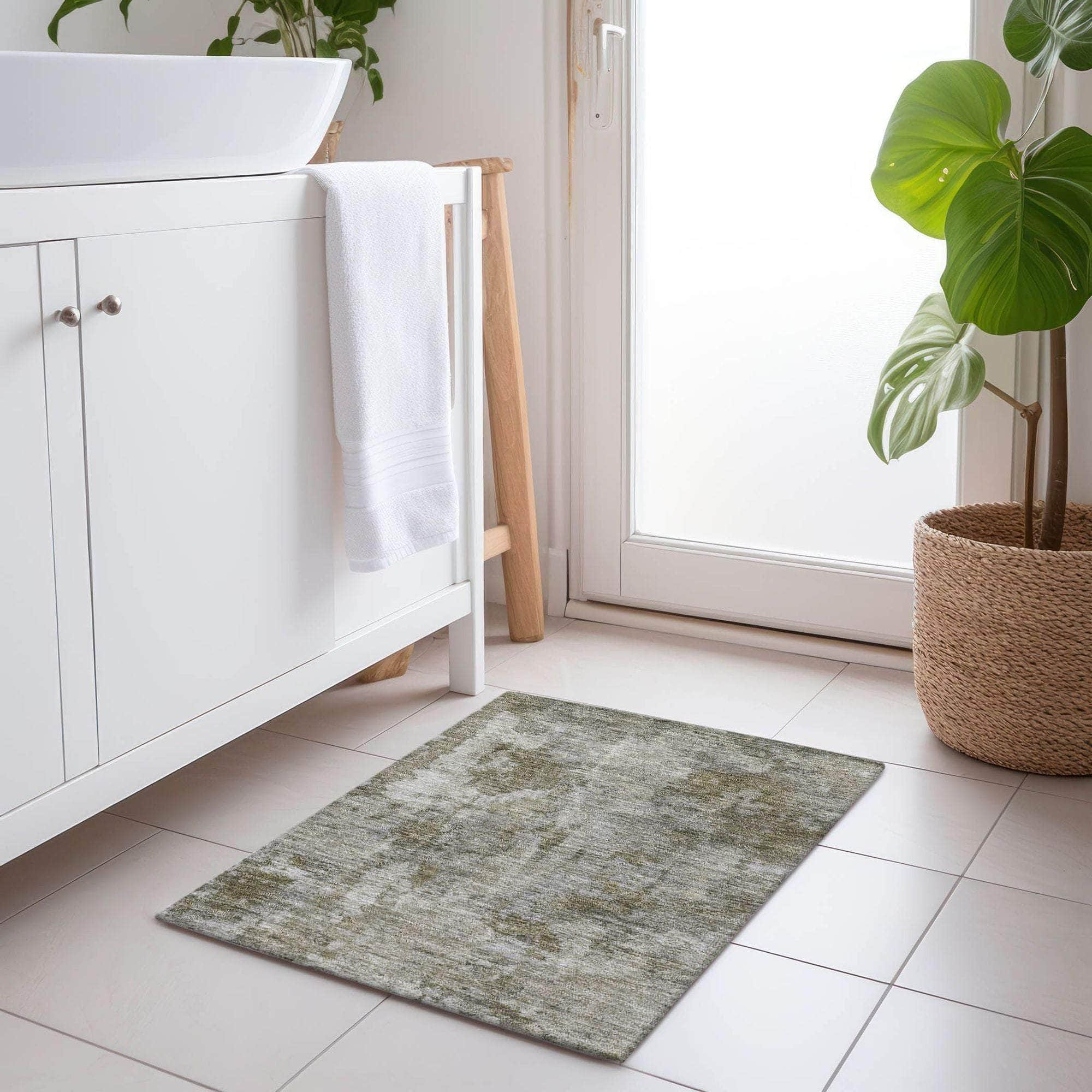Machine Made ACN573 Beige Brown Rugs