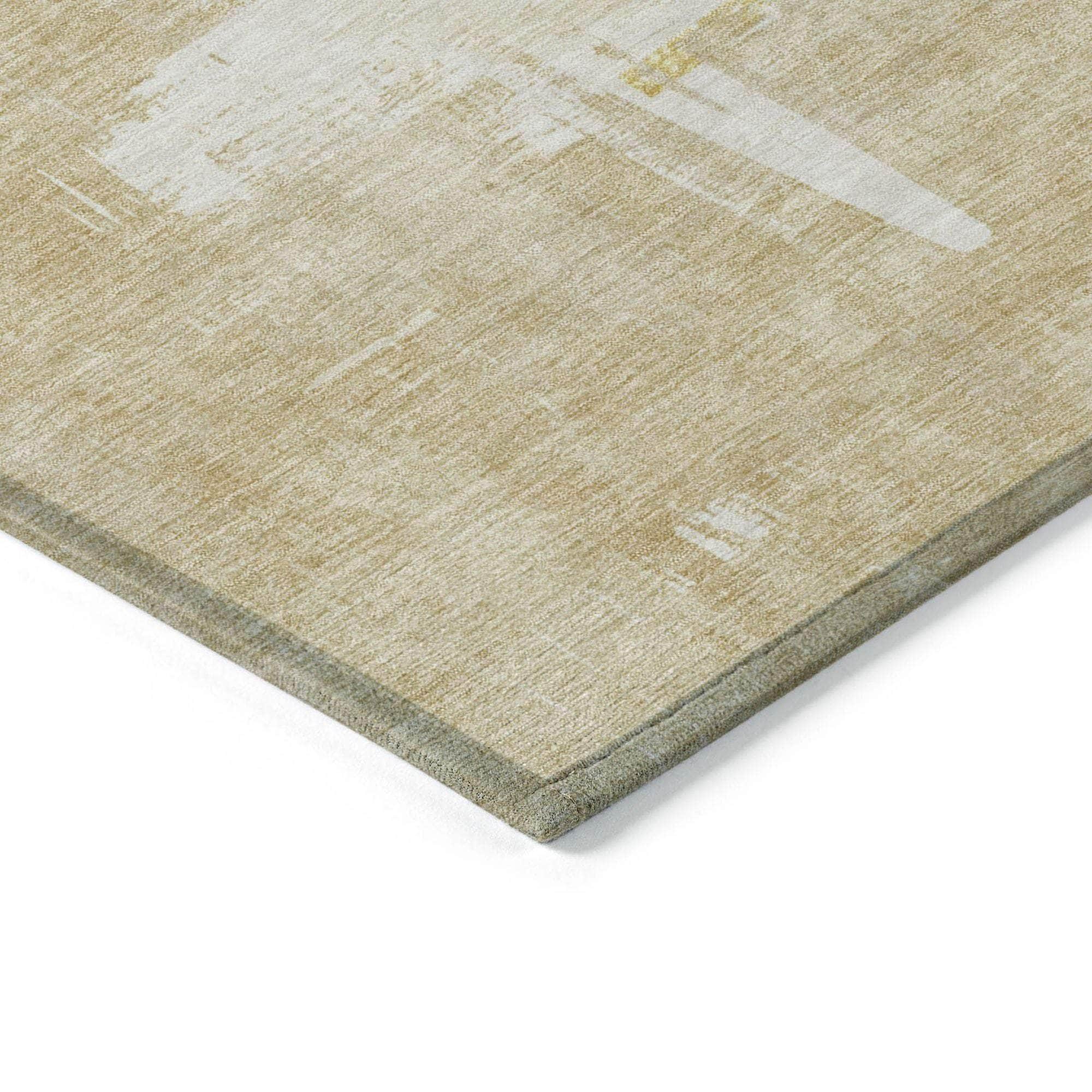 Machine Made ACN624 Beige Brown Rugs